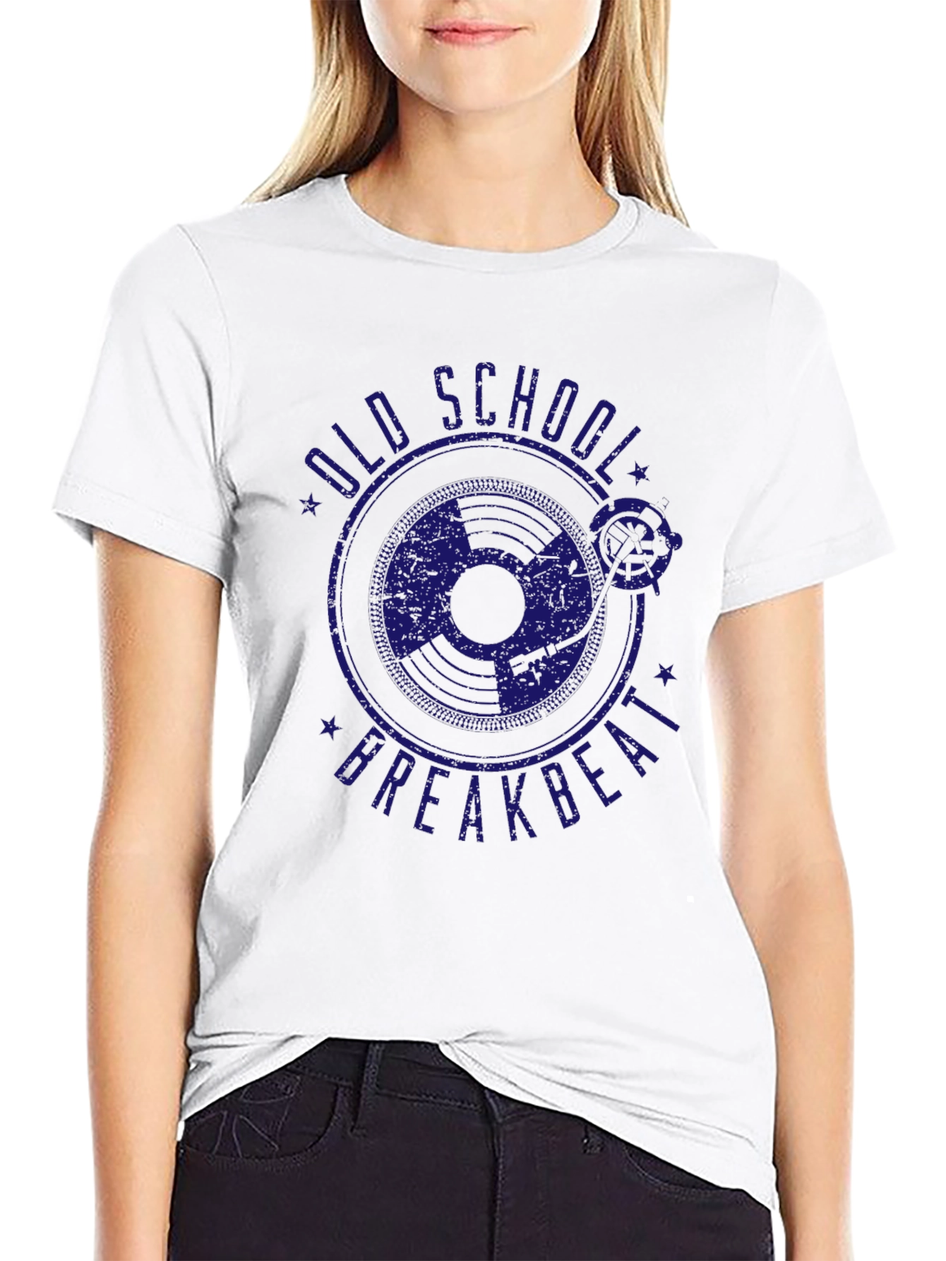 Old School Breakbeat Black Graphic Tee