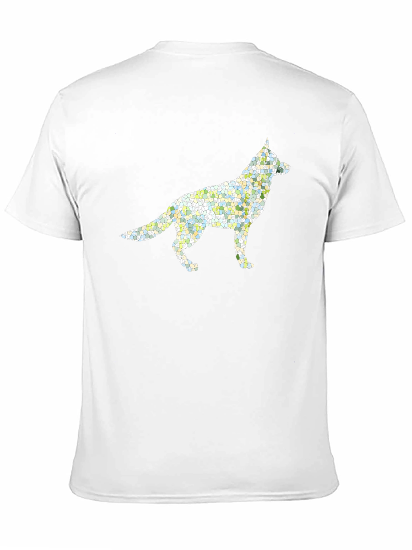 German Shepherd Dog Graphic Print Black T-Shirt