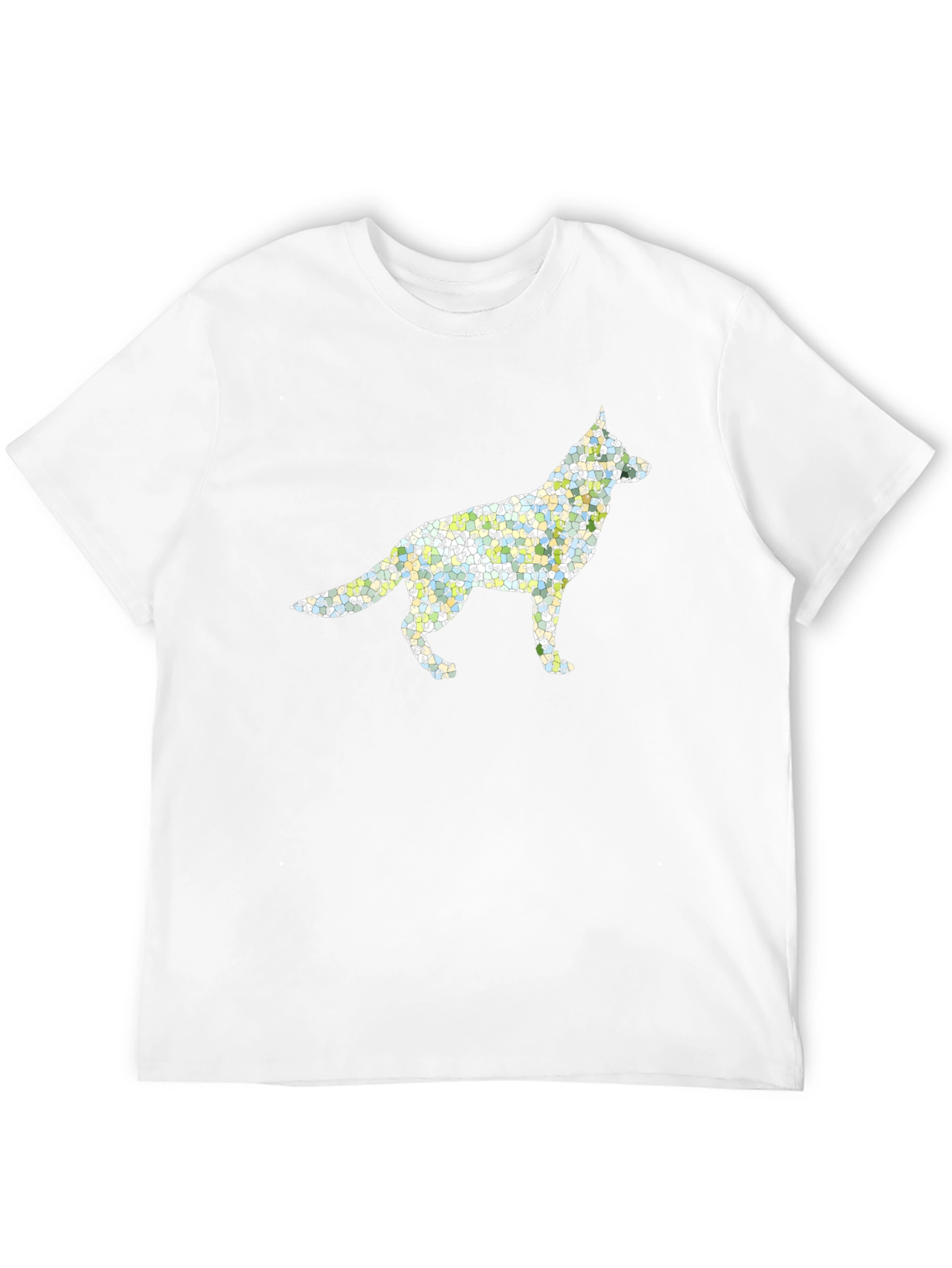 German Shepherd Dog Graphic Print Black T-Shirt