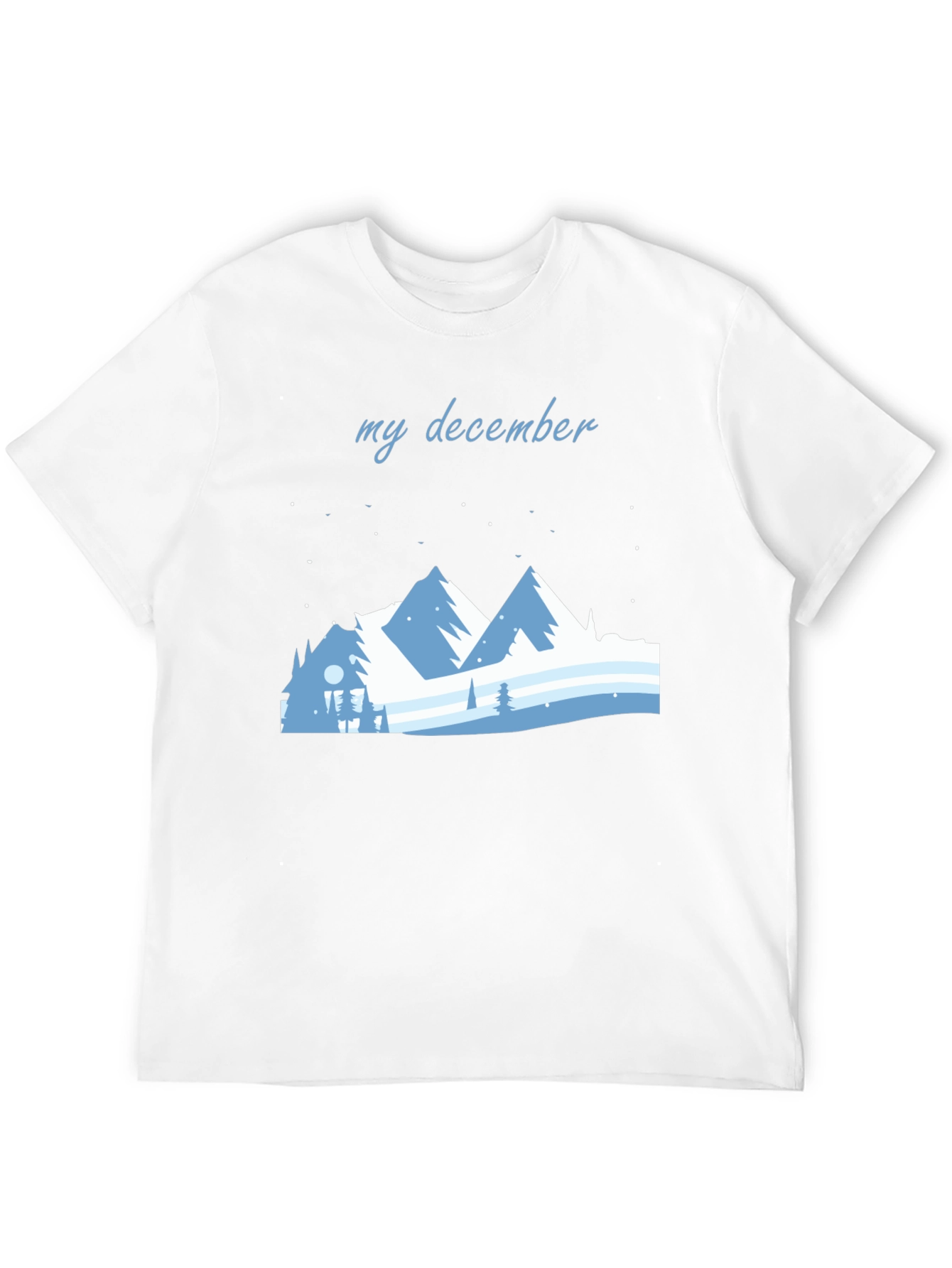My December Mountain Graphic Tee - Black