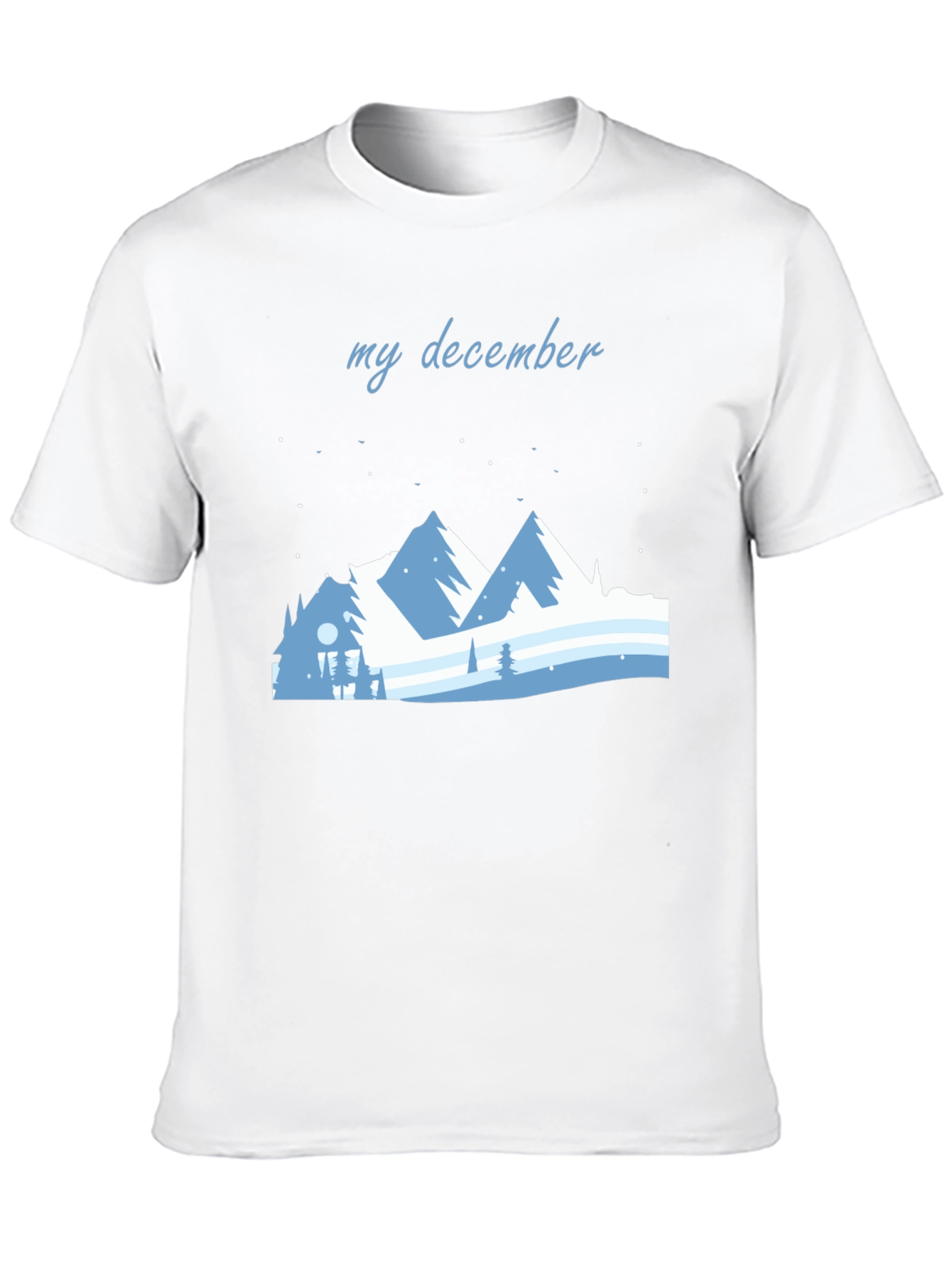 My December Mountain Graphic Tee - Black