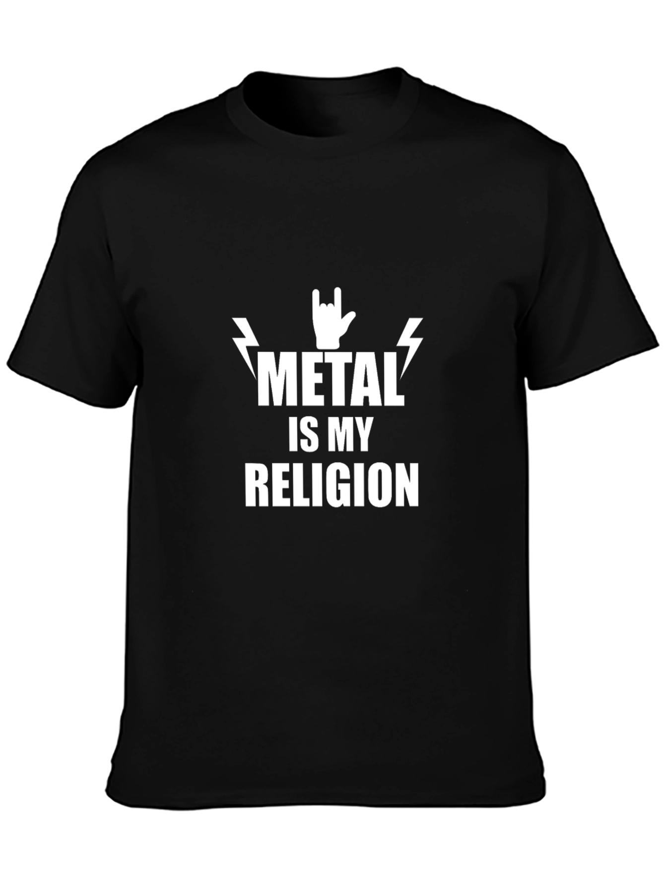 Metal Is My Religion Black Graphic Tee