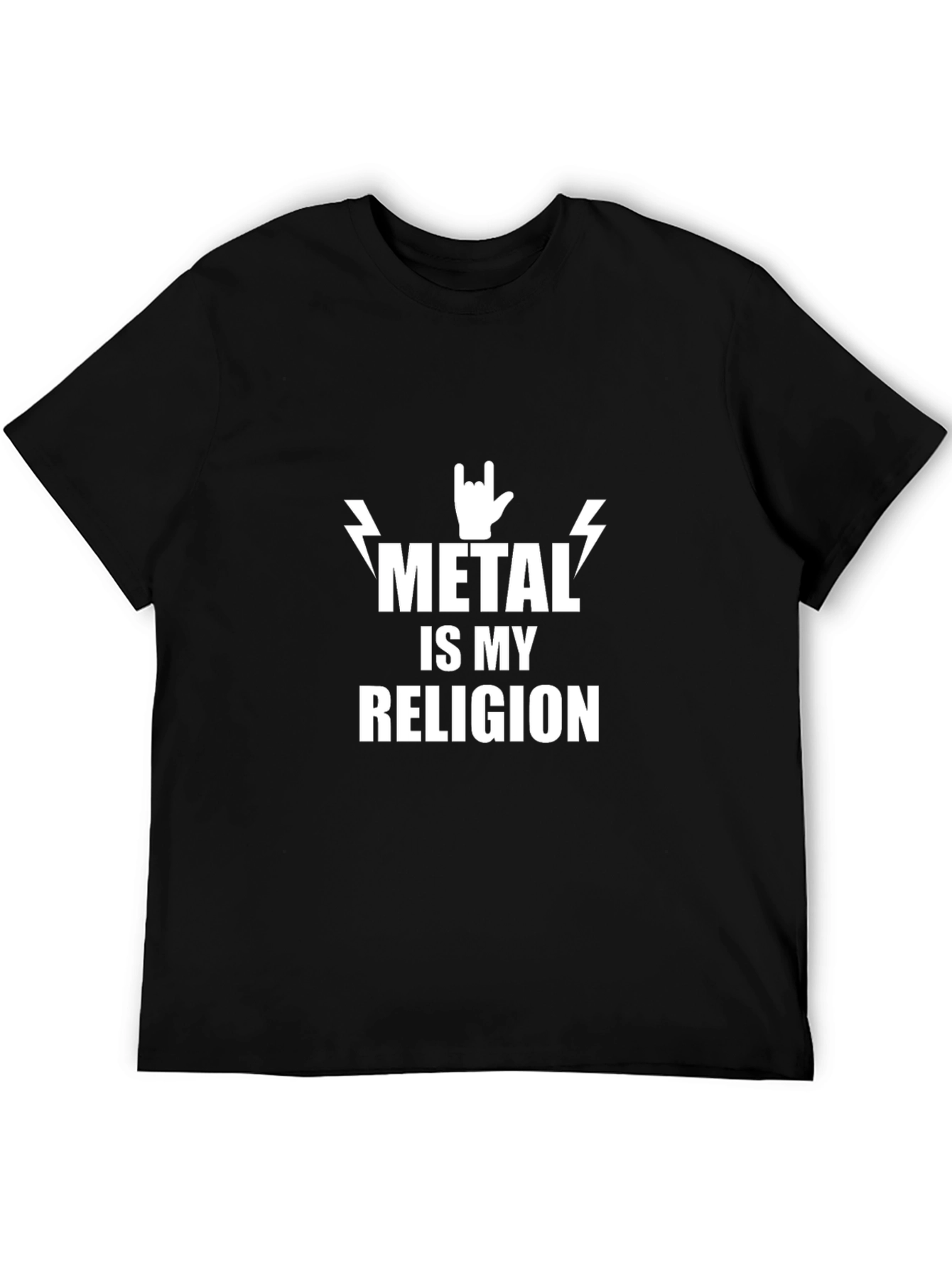 Metal Is My Religion Black Graphic Tee