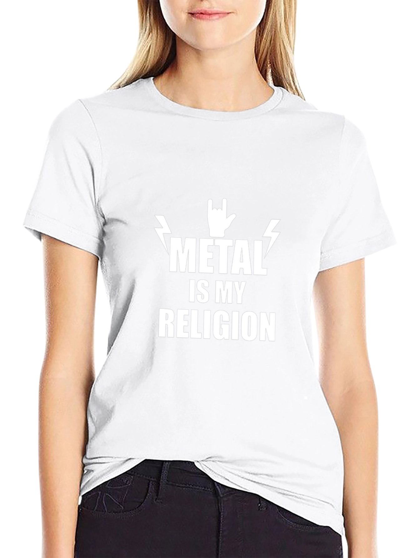 Metal Is My Religion Black Graphic Tee