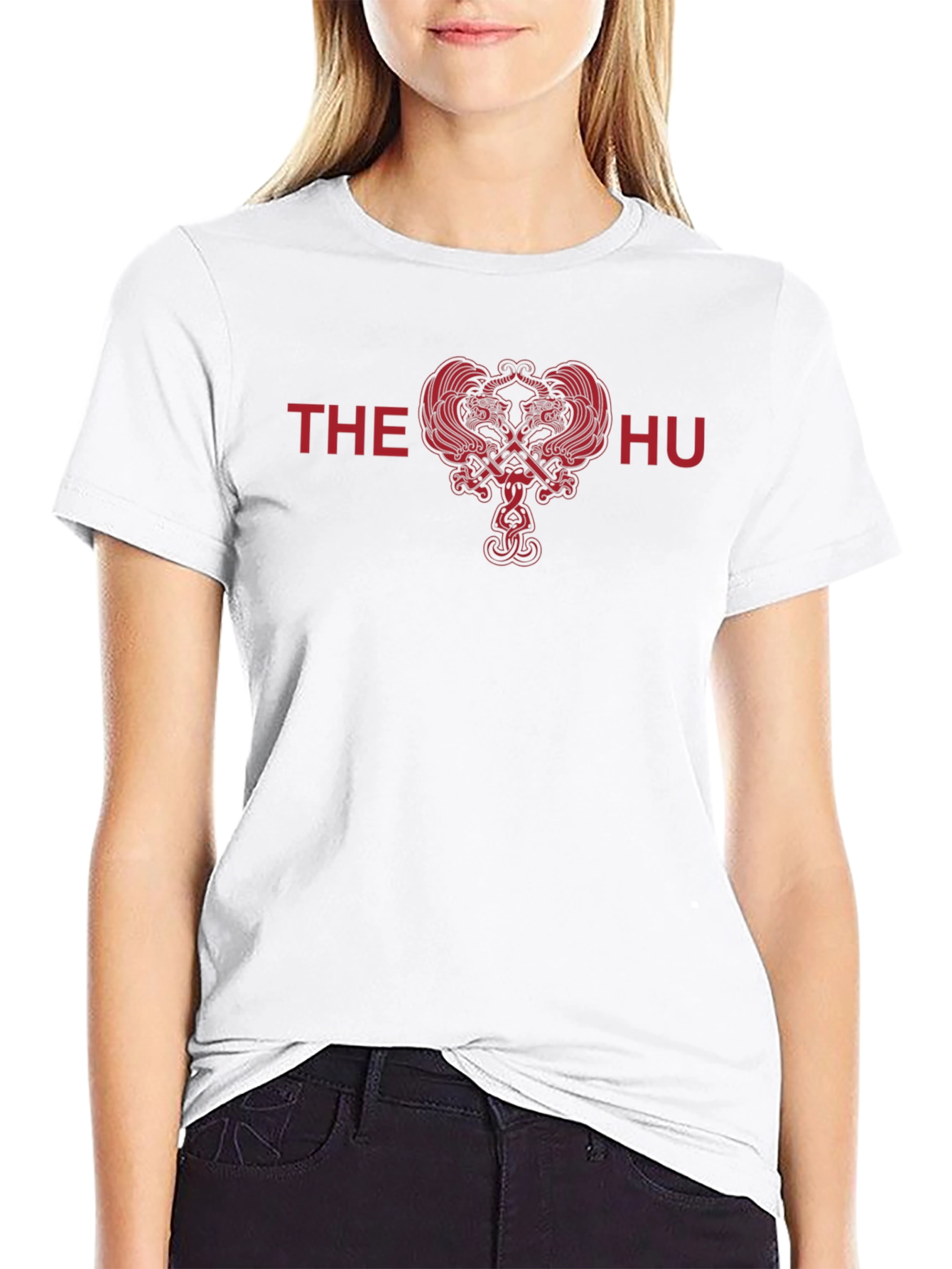 The HU Band Black T-Shirt - Red Graphic