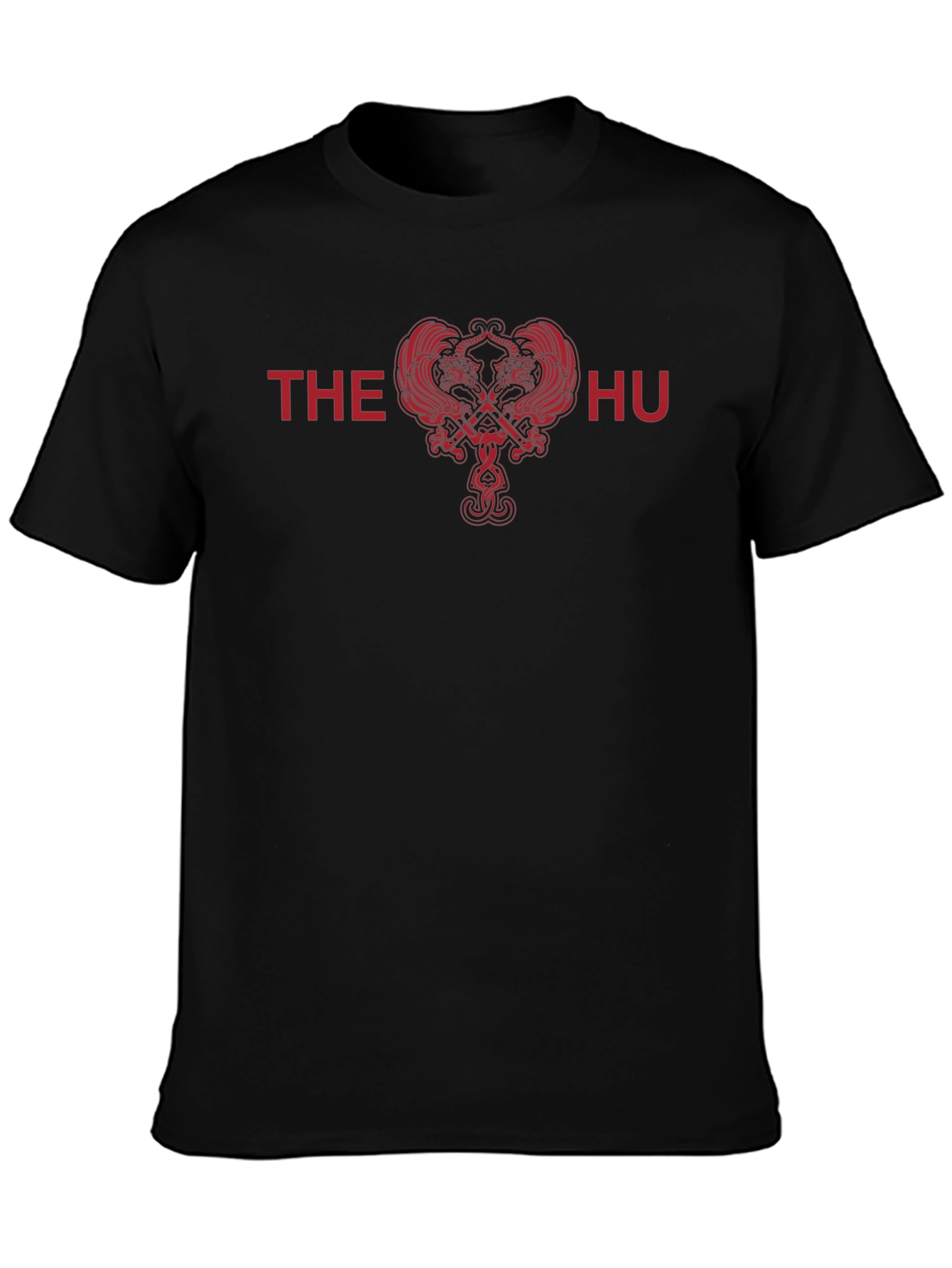 The HU Band Black T-Shirt - Red Graphic