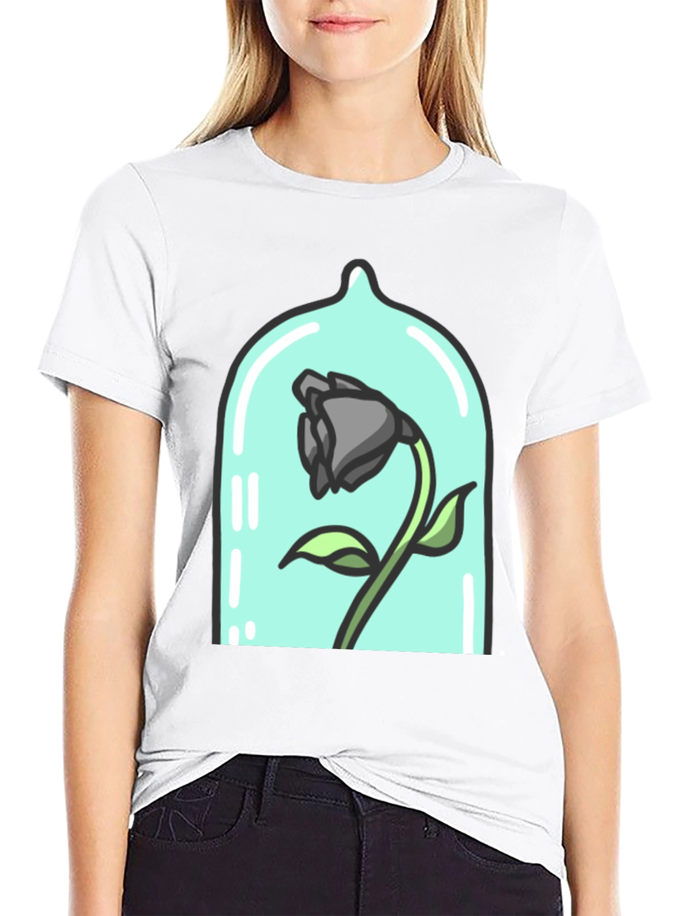 Enchanted Rose Graphic Tee - Dark Bloom