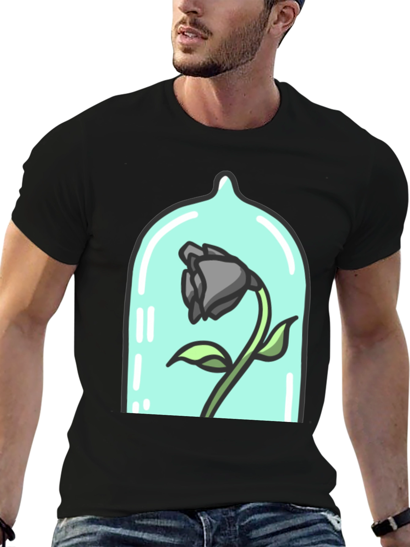 Enchanted Rose Graphic Tee - Dark Bloom