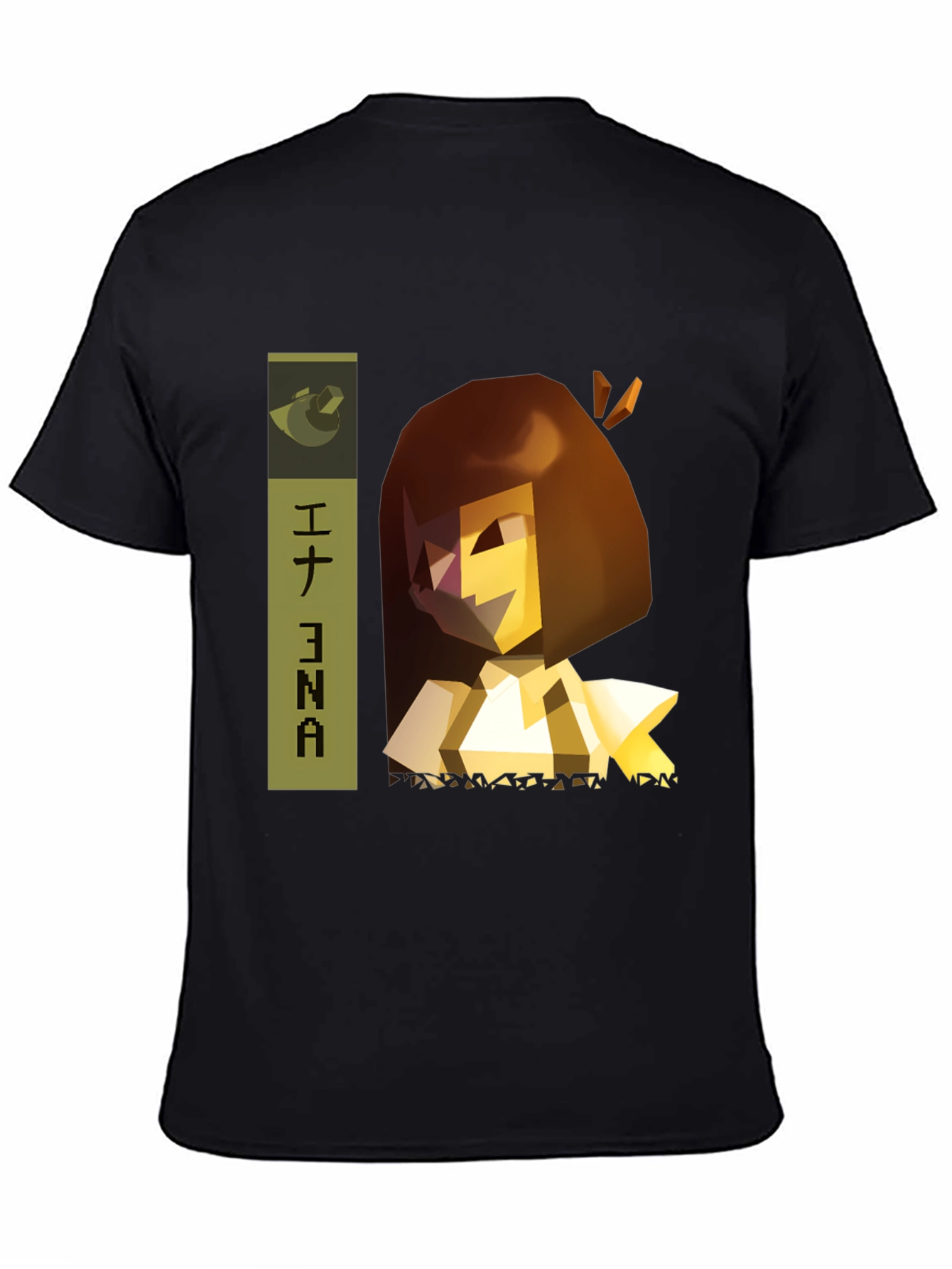 Ena Anime Character Black Graphic Tee