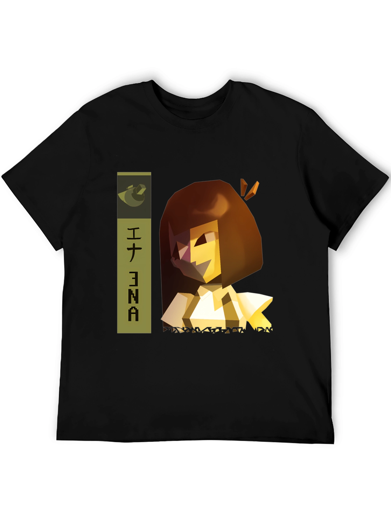 Ena Anime Character Black Graphic Tee