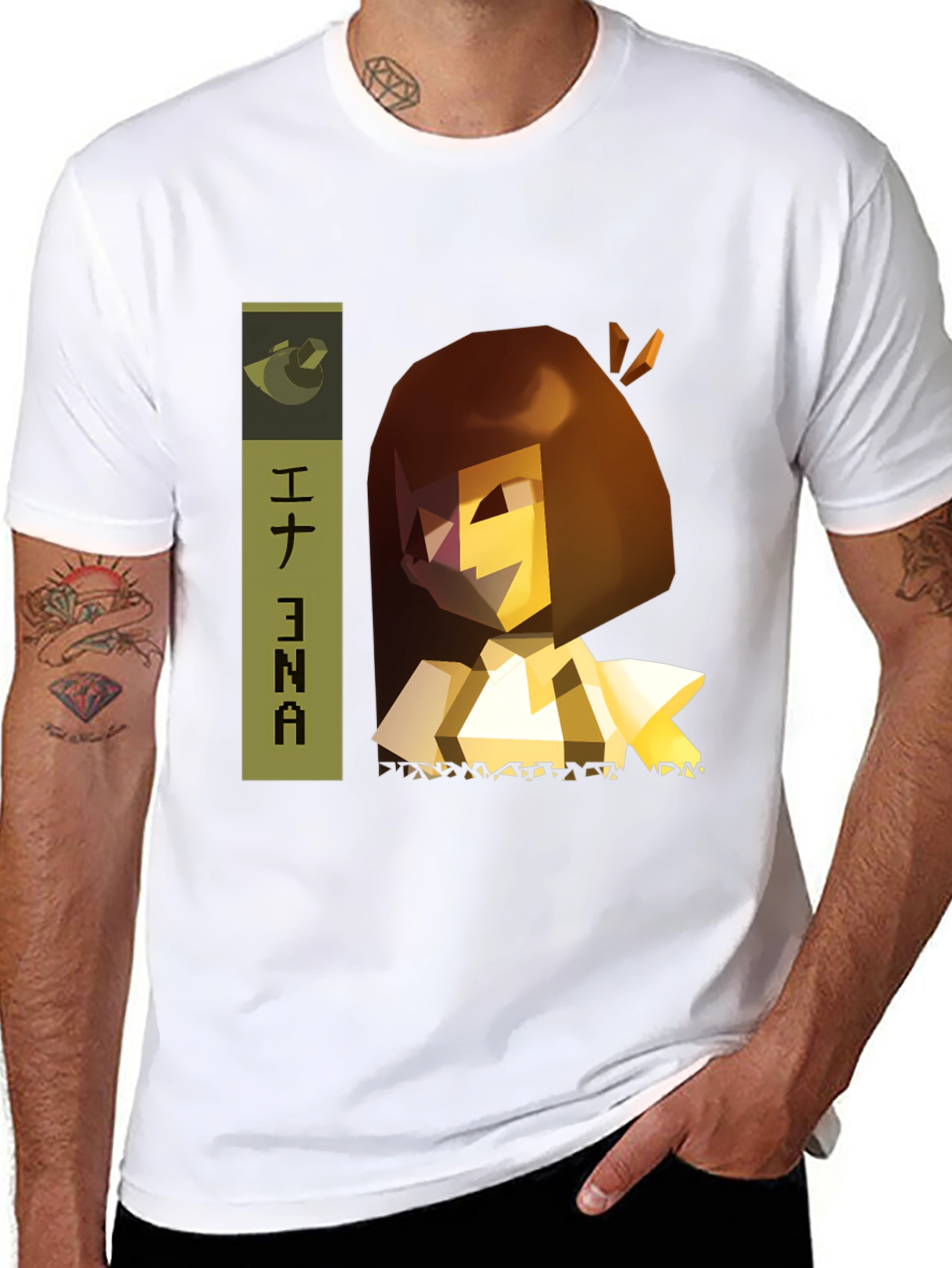 Ena Anime Character Black Graphic Tee