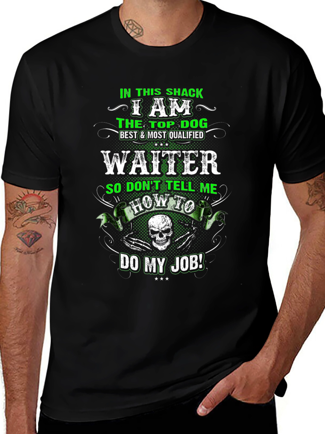 Waiter T-Shirt: Top Dog Design
