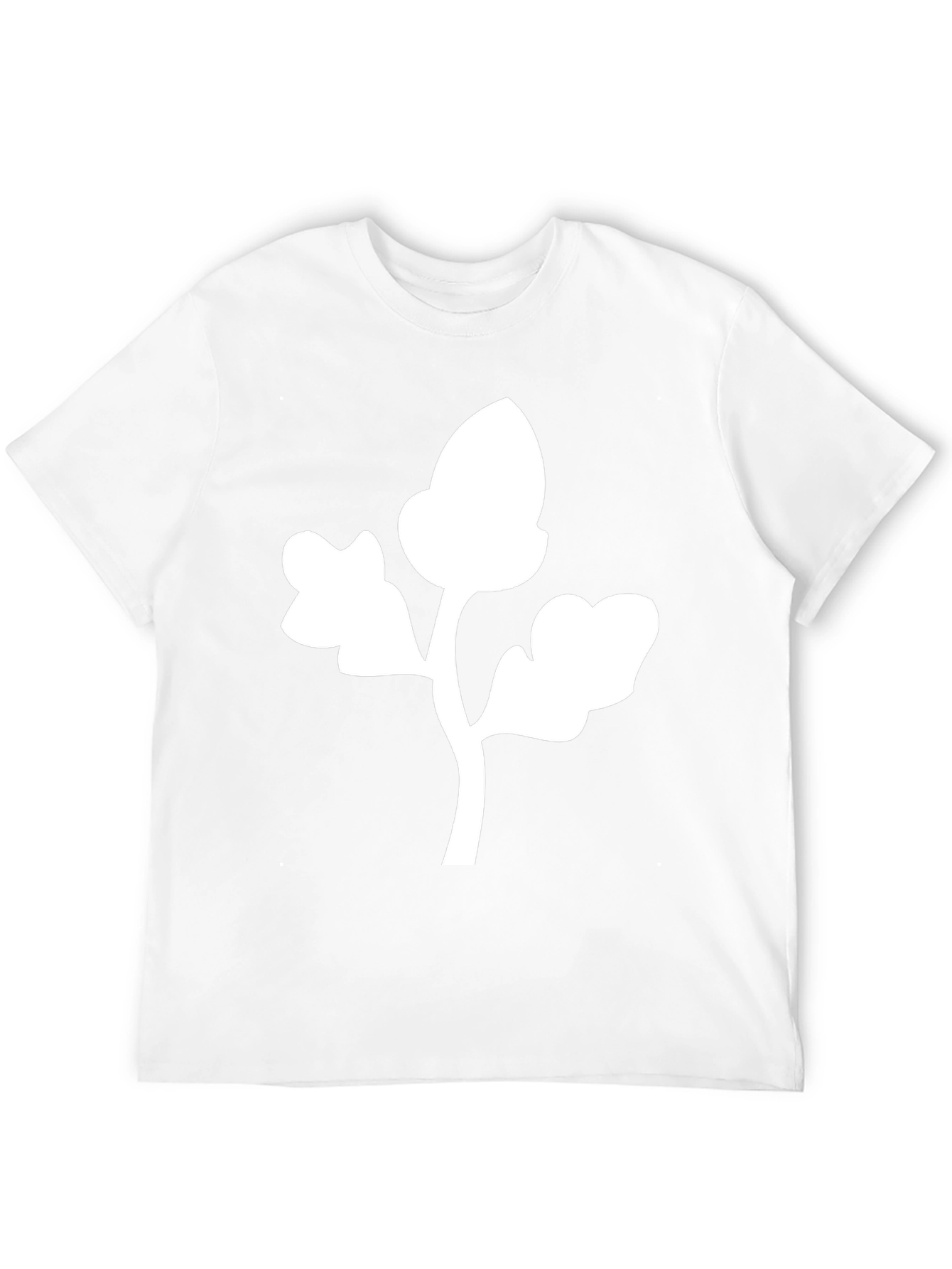 Black T-Shirt with White Oak Leaf Graphic