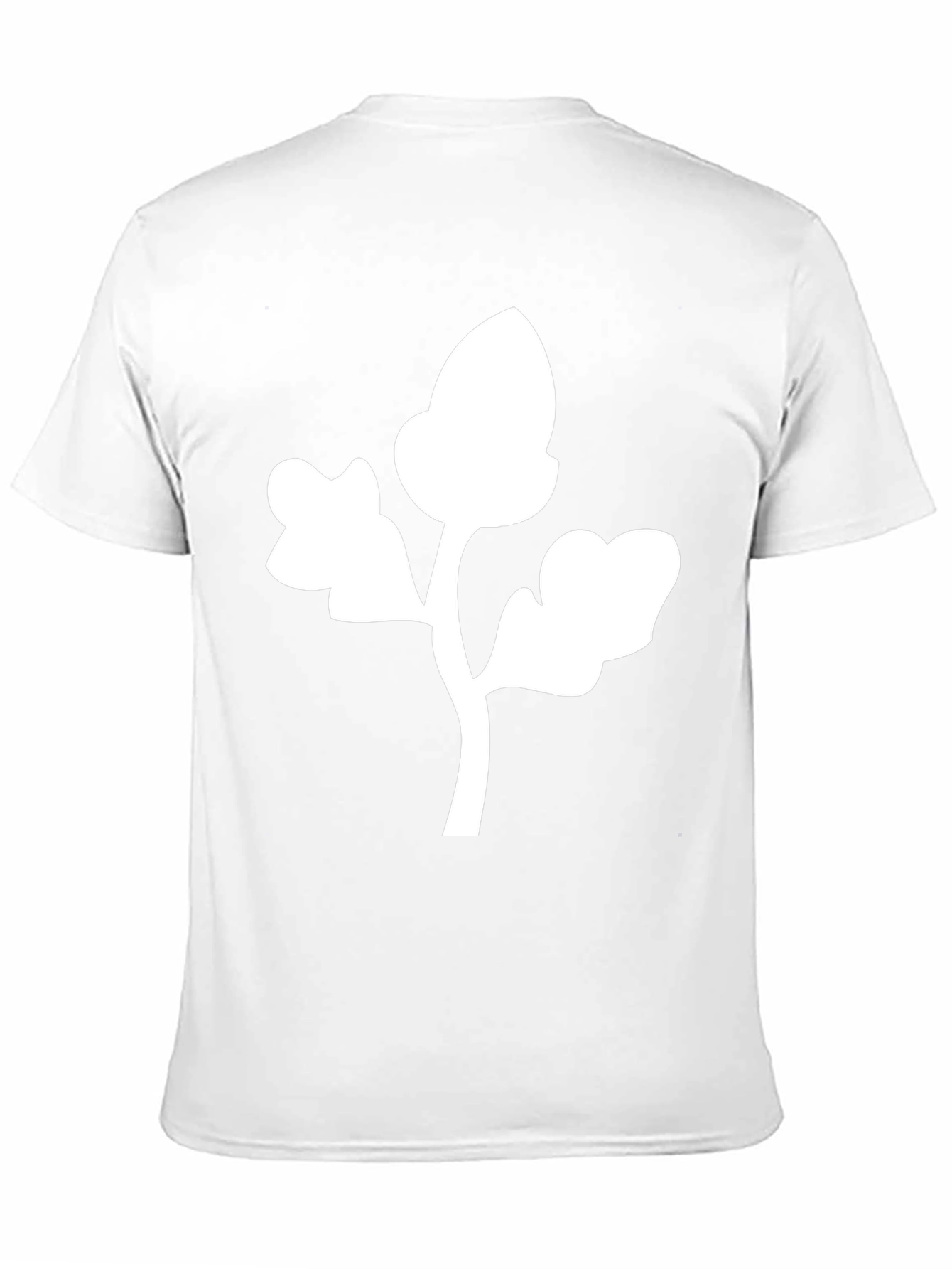 Black T-Shirt with White Oak Leaf Graphic
