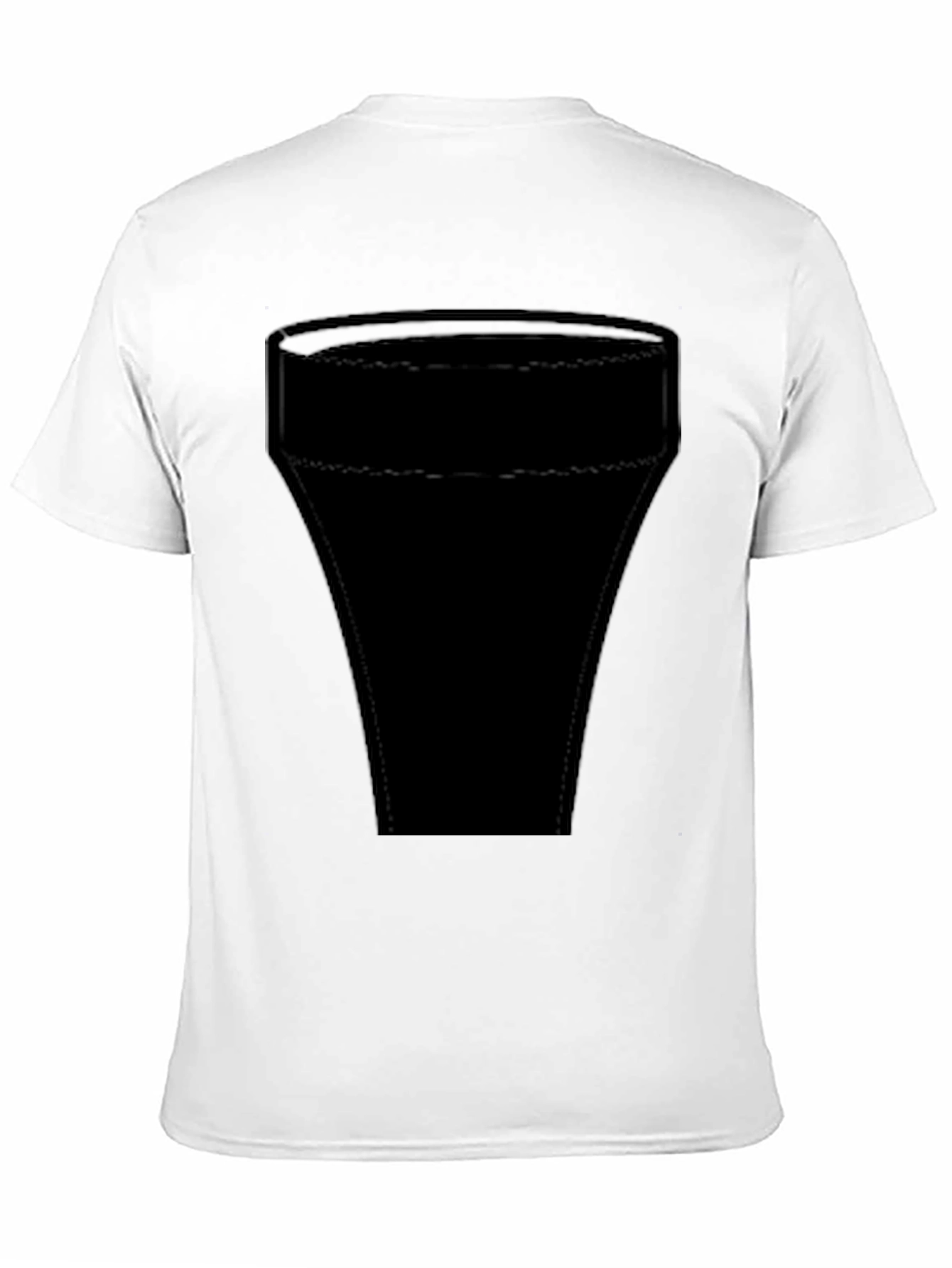 Mens Solid Black Short Sleeve Graphic T-Shirt