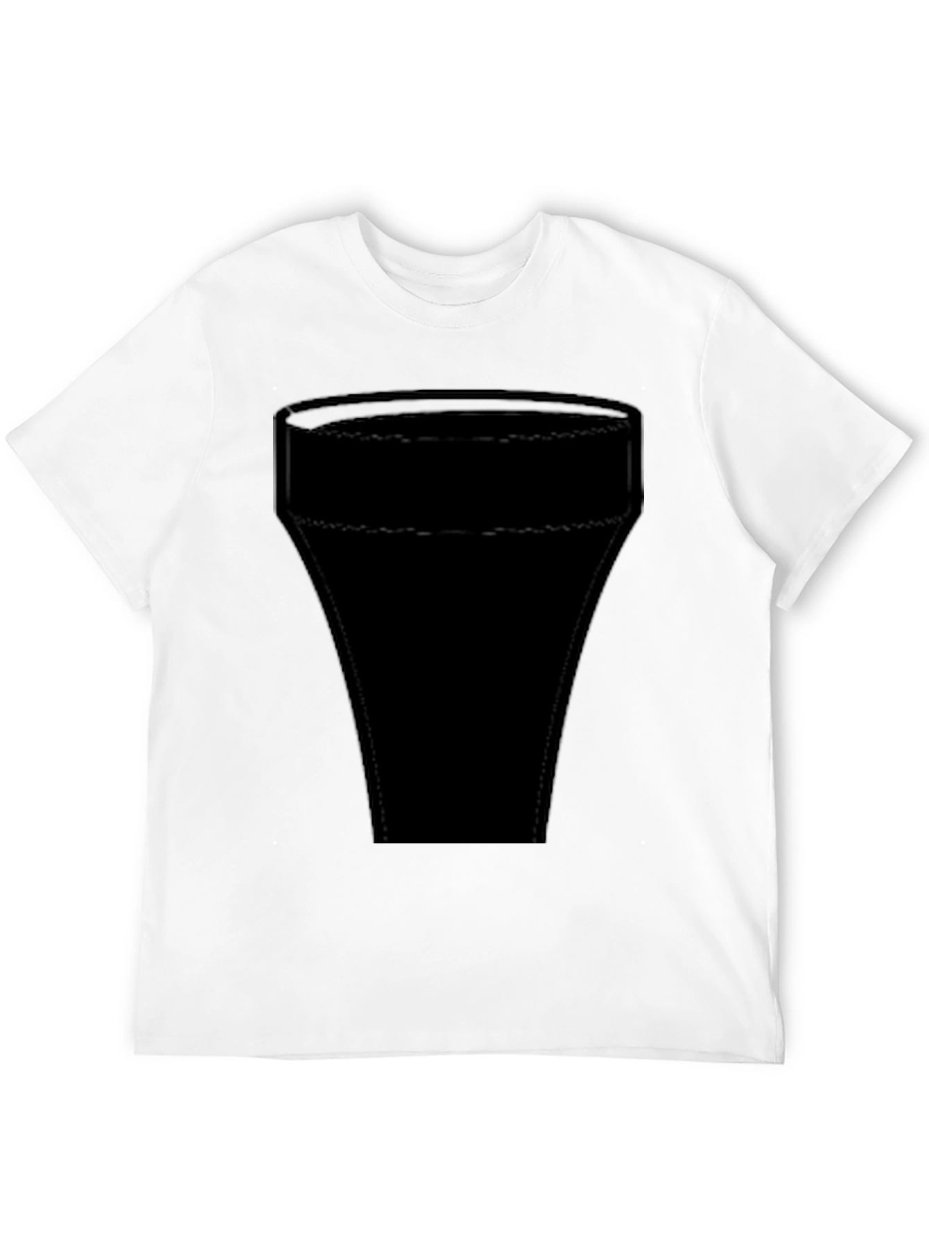 Mens Solid Black Short Sleeve Graphic T-Shirt