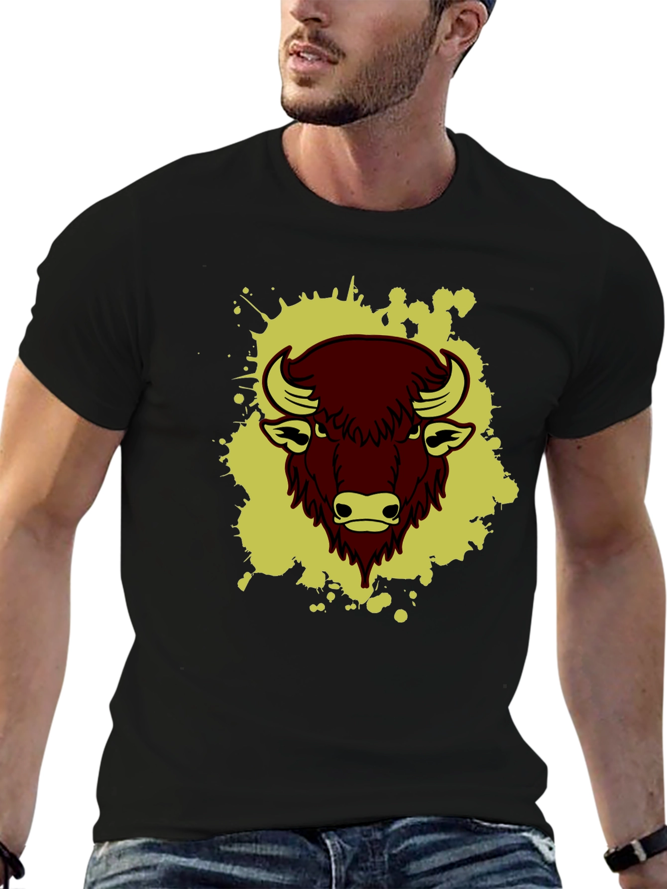 Buffalo Graphic Tee - Bold Style Black T-Shirt