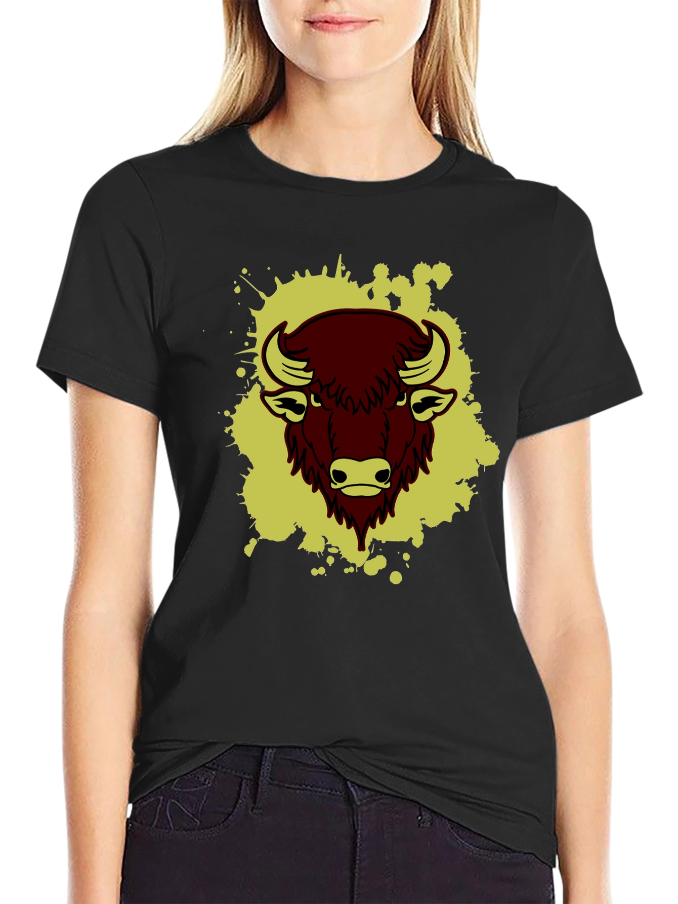 Buffalo Graphic Tee - Bold Style Black T-Shirt