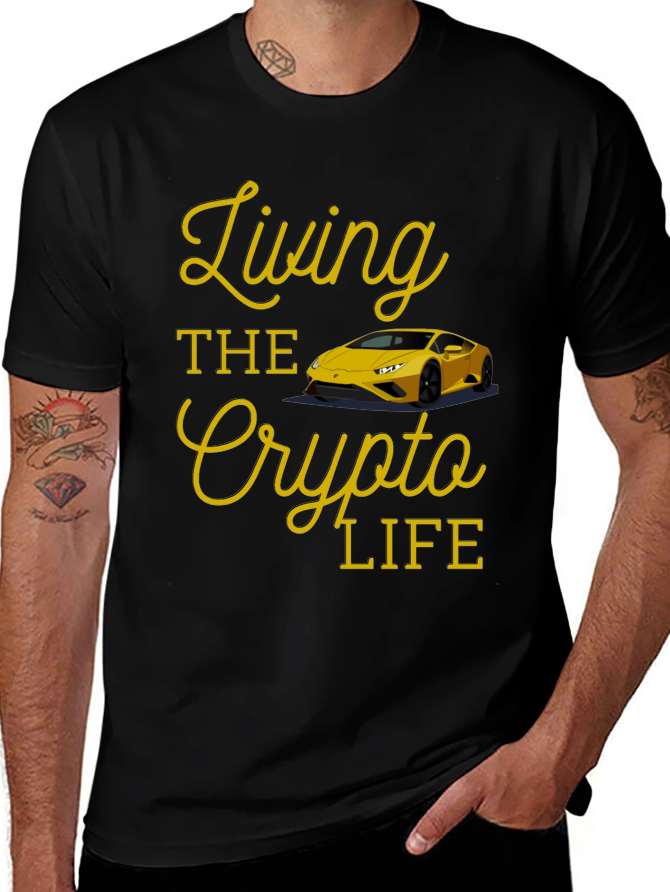 Living the Crypto Life Black T-Shirt