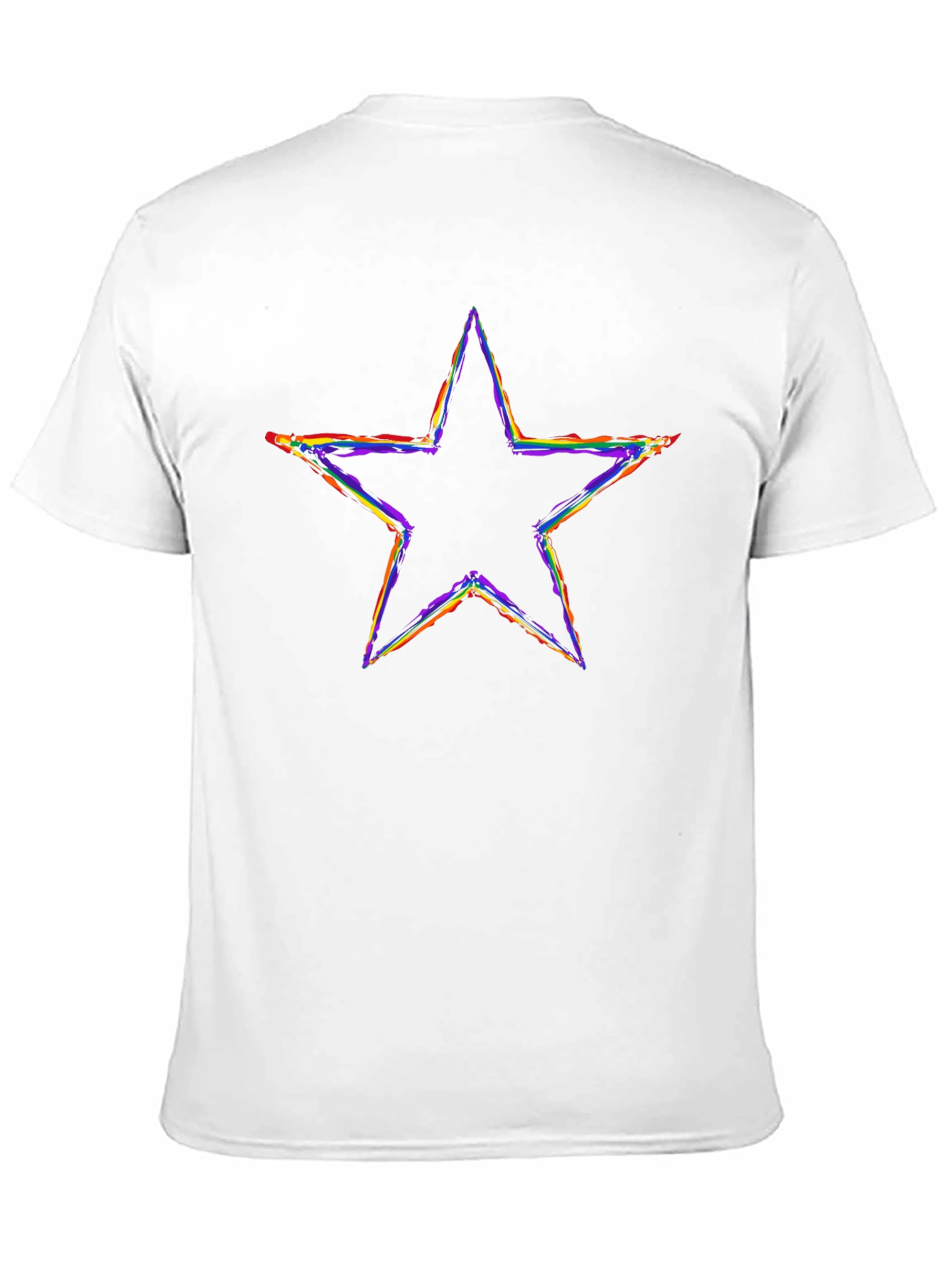 Rainbow Star Graphic Black T-Shirt