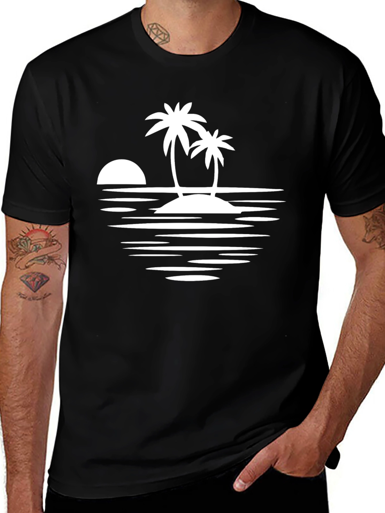 Island Sunset Graphic Tee - Relaxed Fit