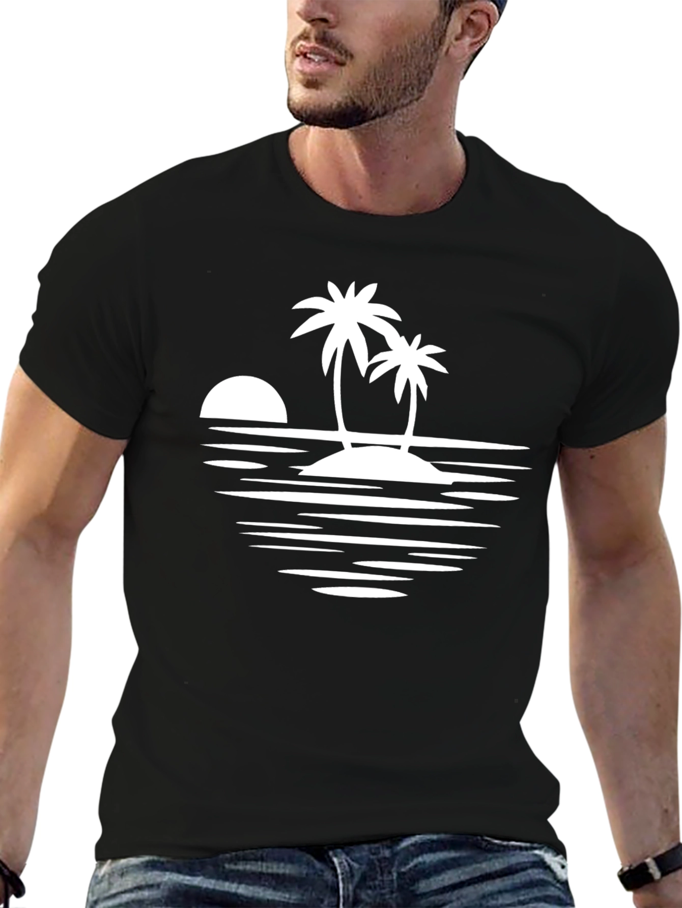 Island Sunset Graphic Tee - Relaxed Fit