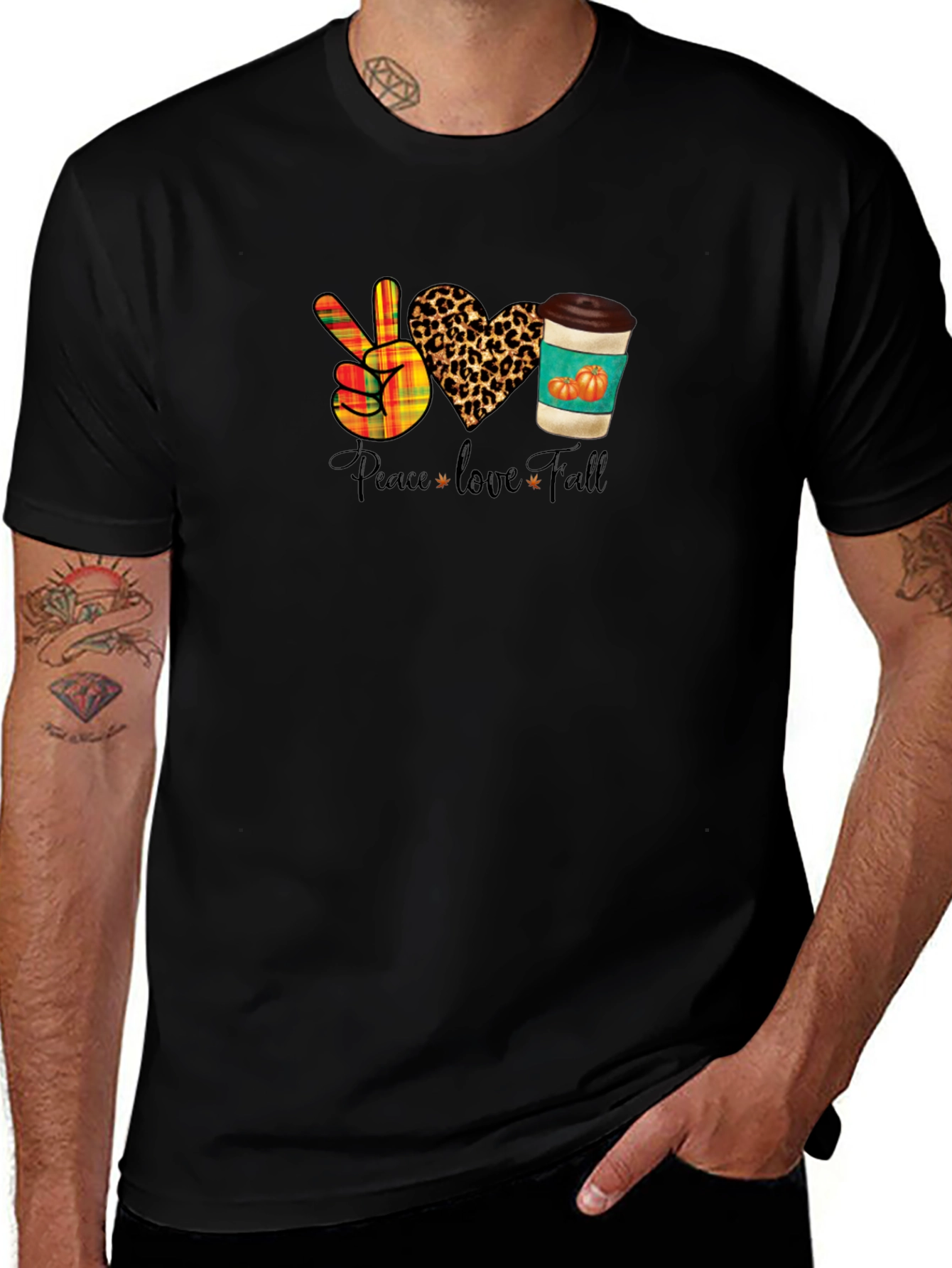 Peace Love Fall Graphic T-Shirt