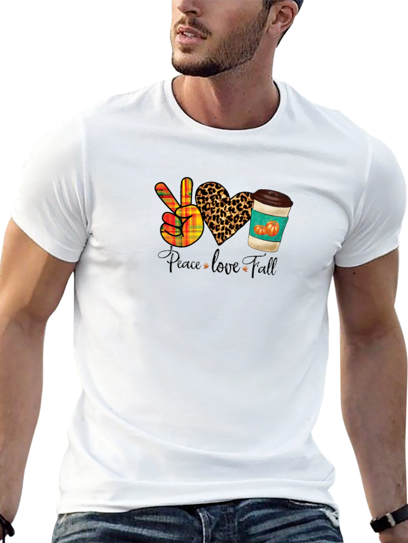 Peace Love Fall Graphic T-Shirt