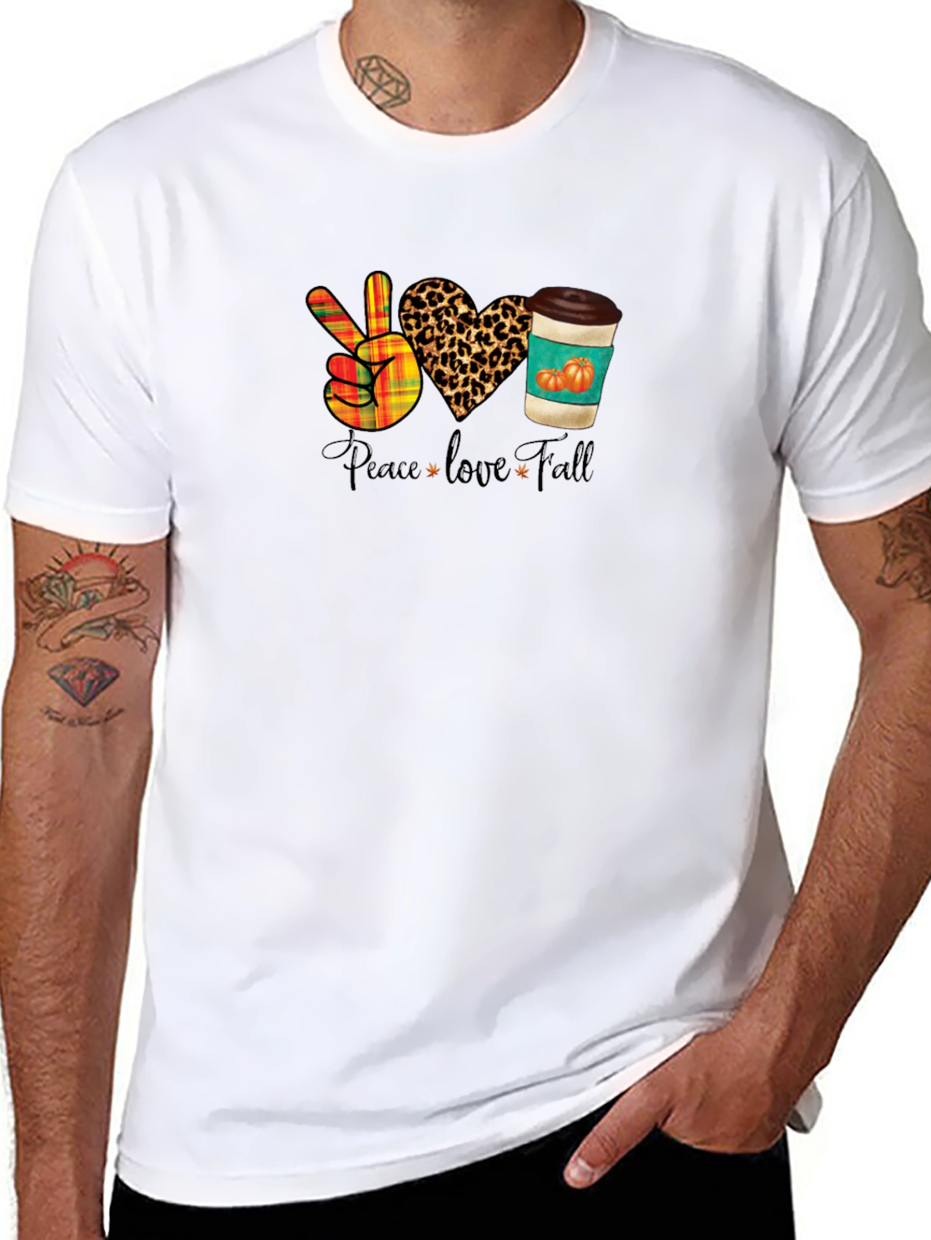 Peace Love Fall Graphic T-Shirt