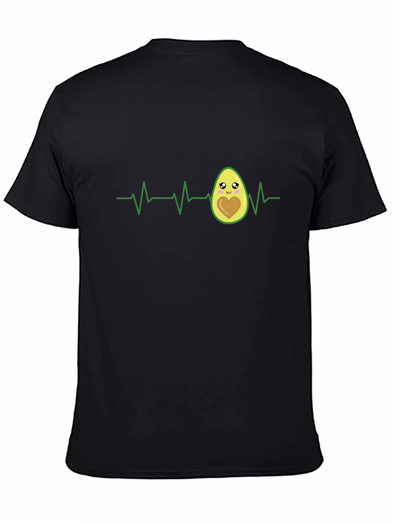 Avocado Heartbeat T-Shirt - Cute ECG Design