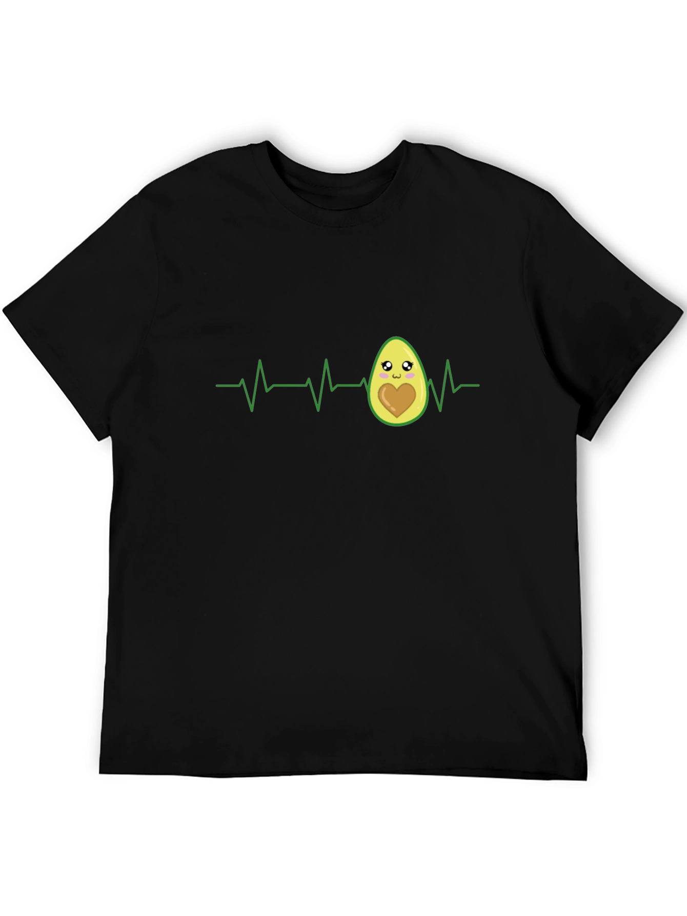Avocado Heartbeat T-Shirt - Cute ECG Design