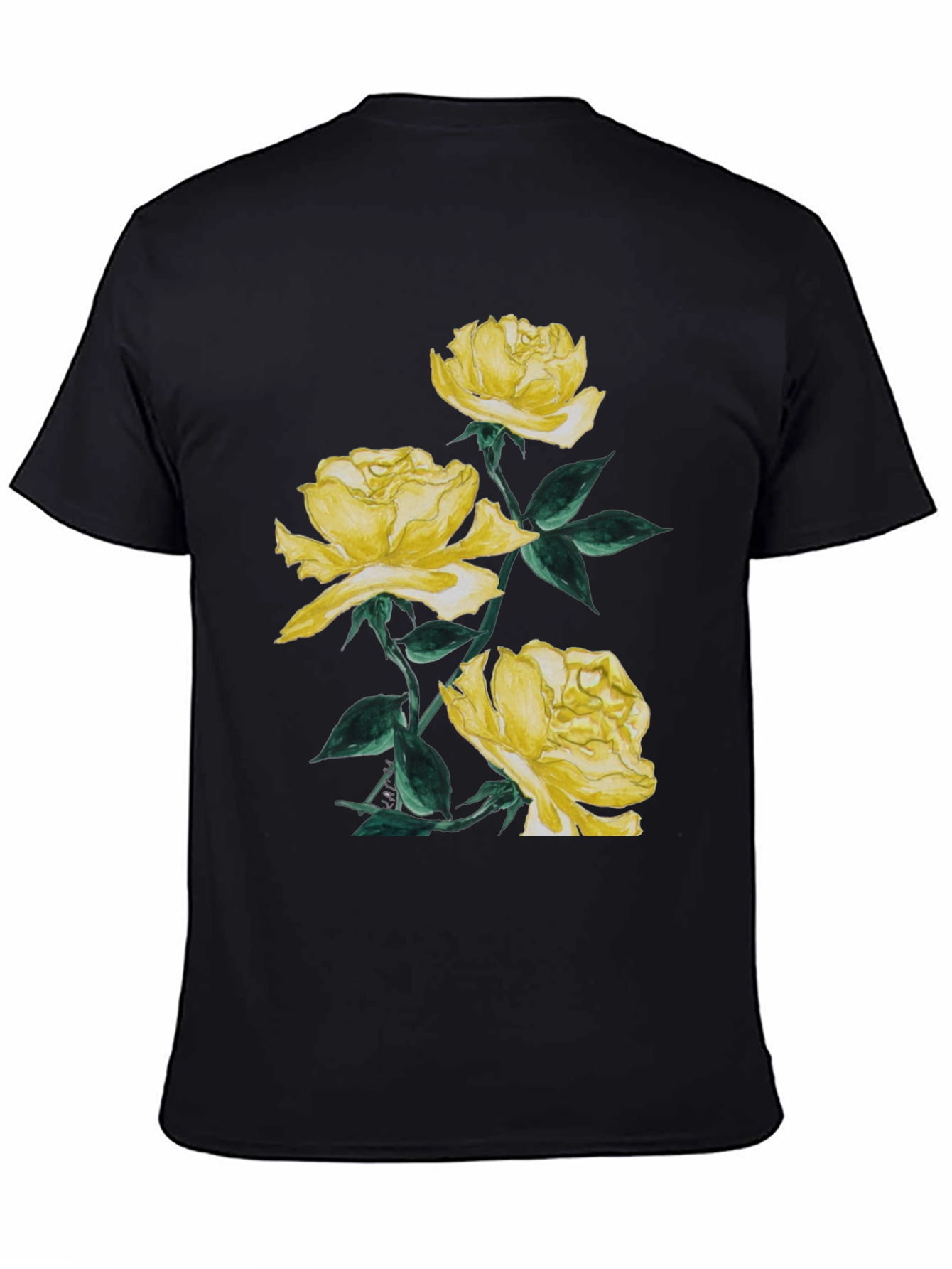 Yellow Roses Graphic Tee - Stylish Floral Design