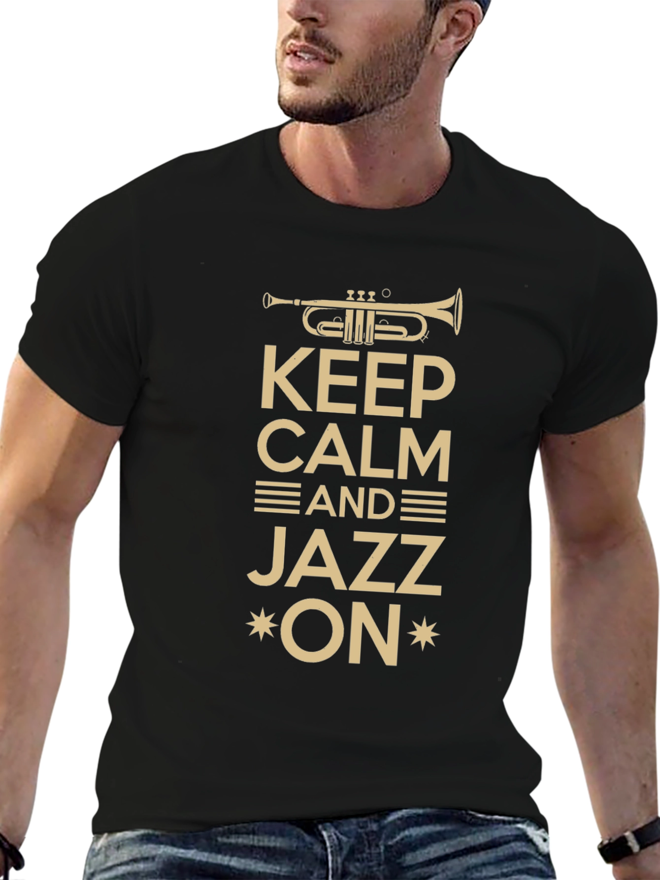 Keep Calm and Jazz On Graphic T-Shirt