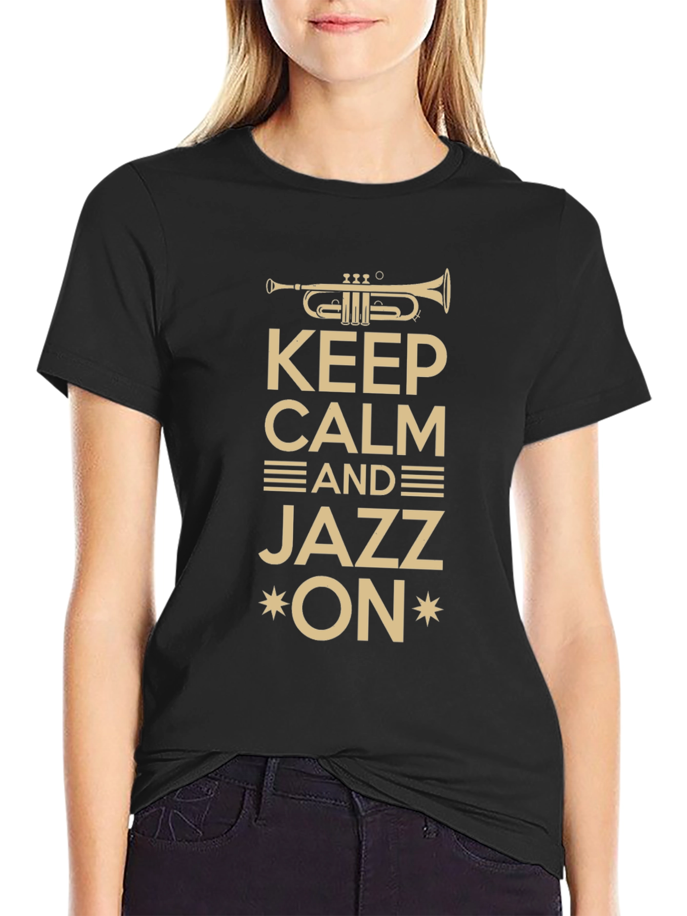 Keep Calm and Jazz On Graphic T-Shirt