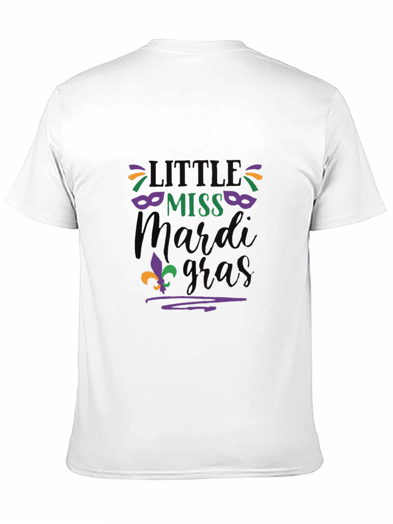 Little Miss Mardi Gras Tee - Black