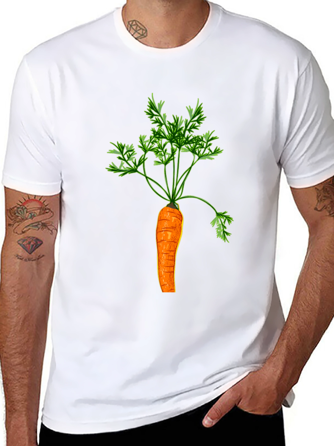 Carrot Graphic T-Shirt - Vegetable Tee