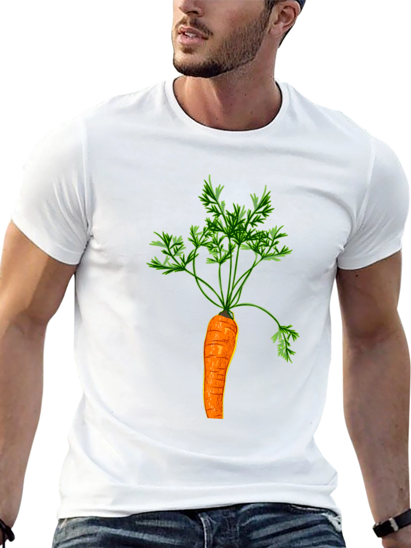 Carrot Graphic T-Shirt - Vegetable Tee