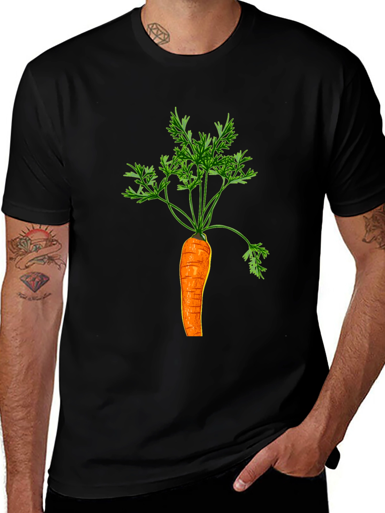 Carrot Graphic T-Shirt - Vegetable Tee