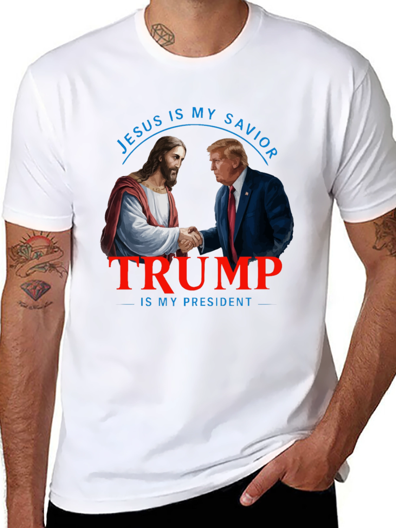 Jesus & Trump T-Shirt: Savior and President