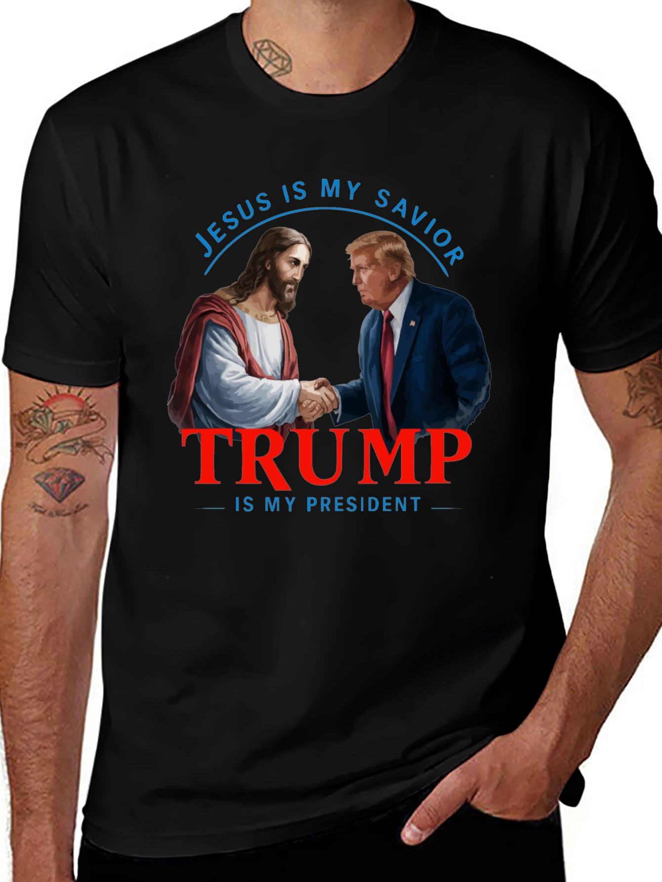 Jesus & Trump T-Shirt: Savior and President