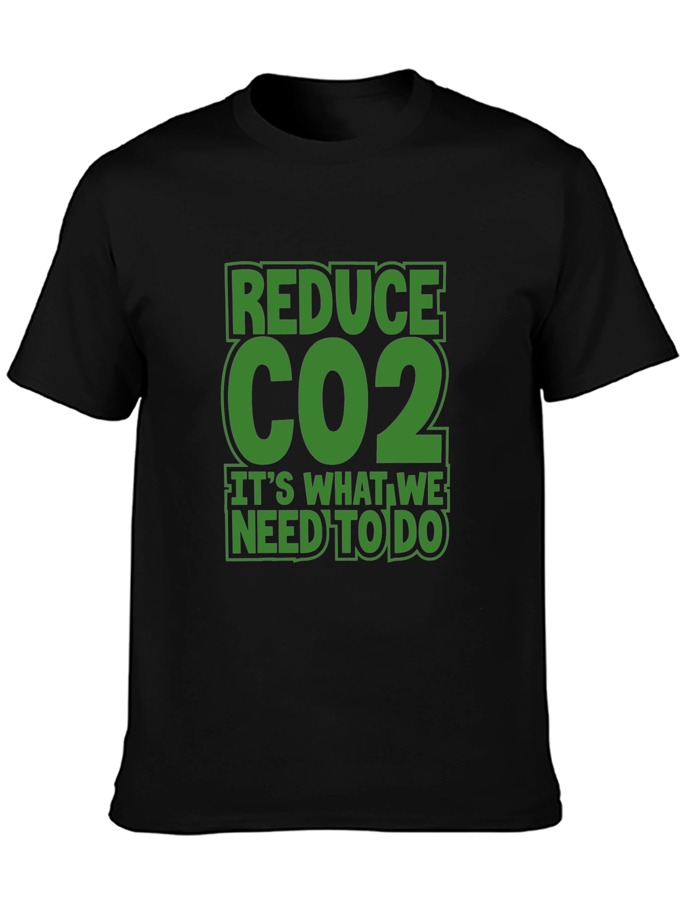 Reduce CO2 Black Graphic T-Shirt