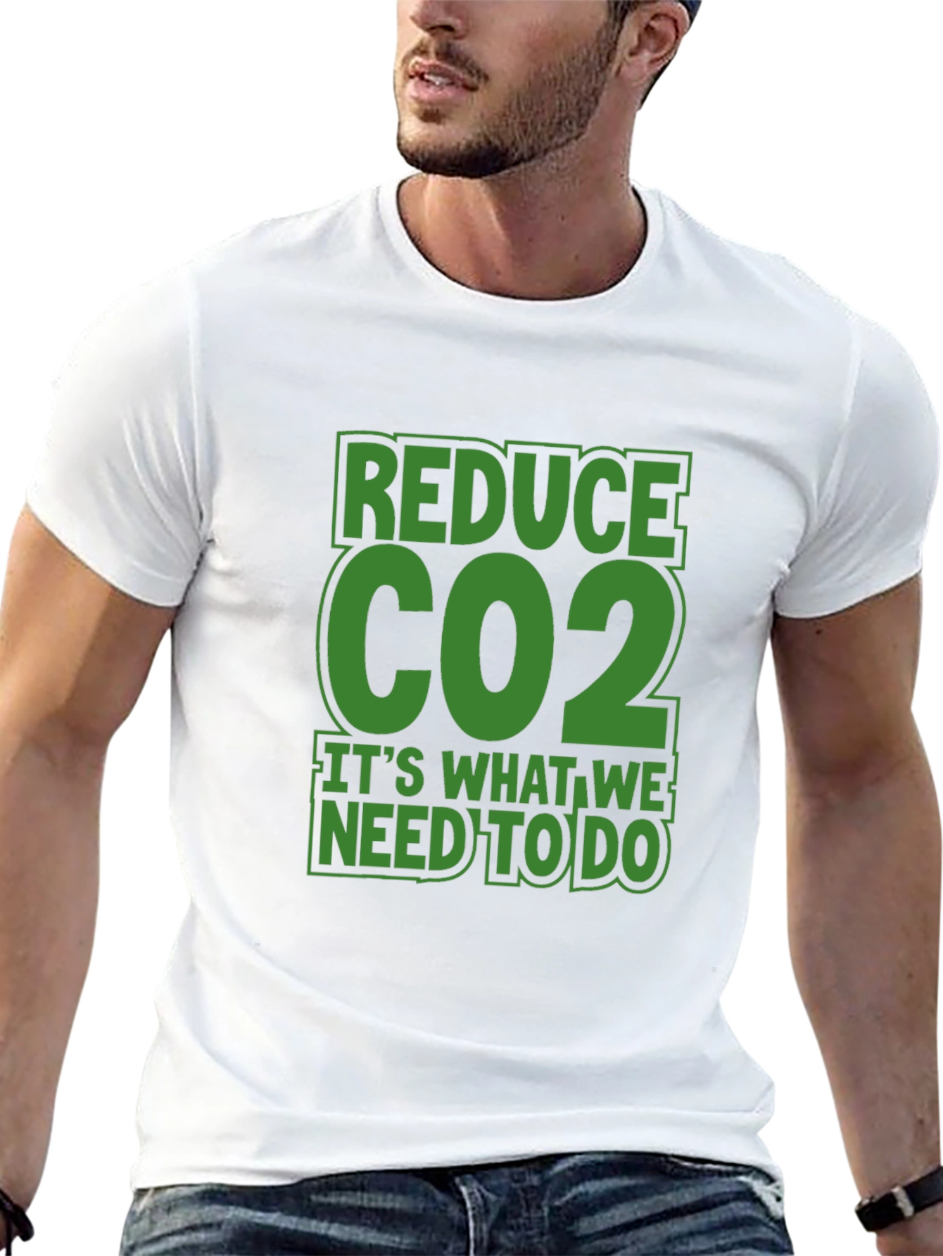 Reduce CO2 Black Graphic T-Shirt