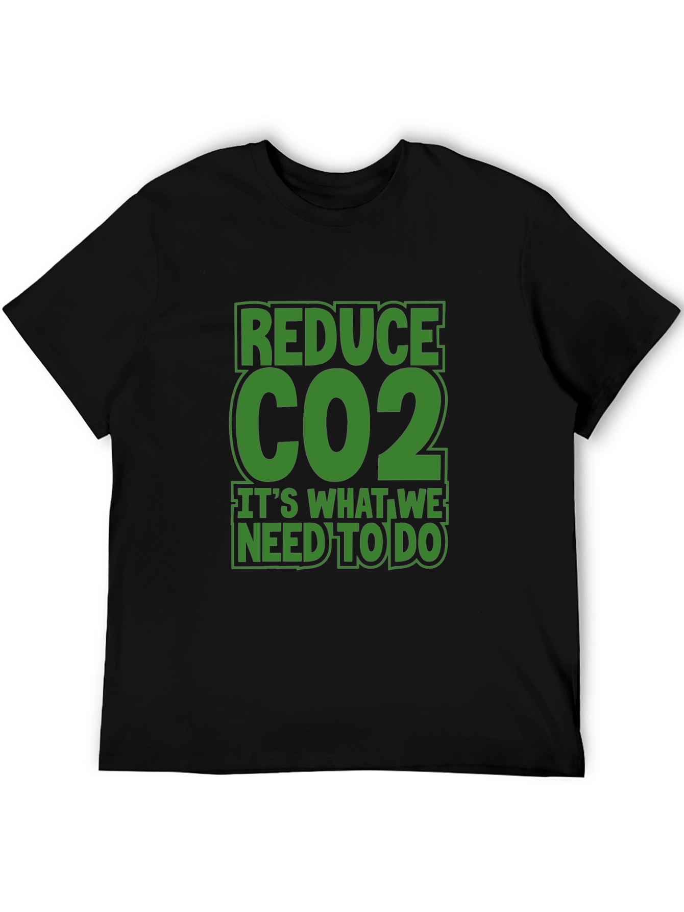 Reduce CO2 Black Graphic T-Shirt