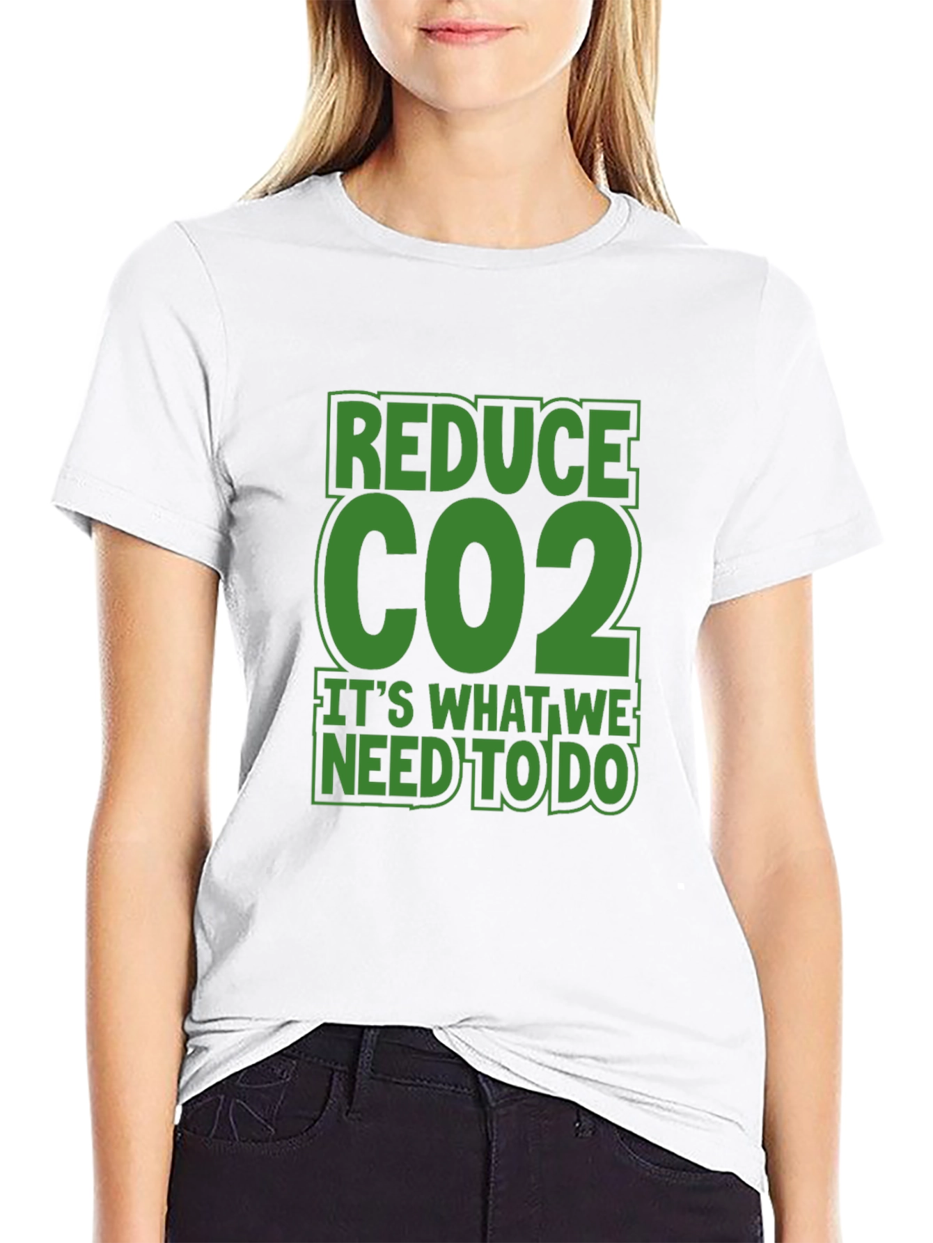 Reduce CO2 Black Graphic T-Shirt