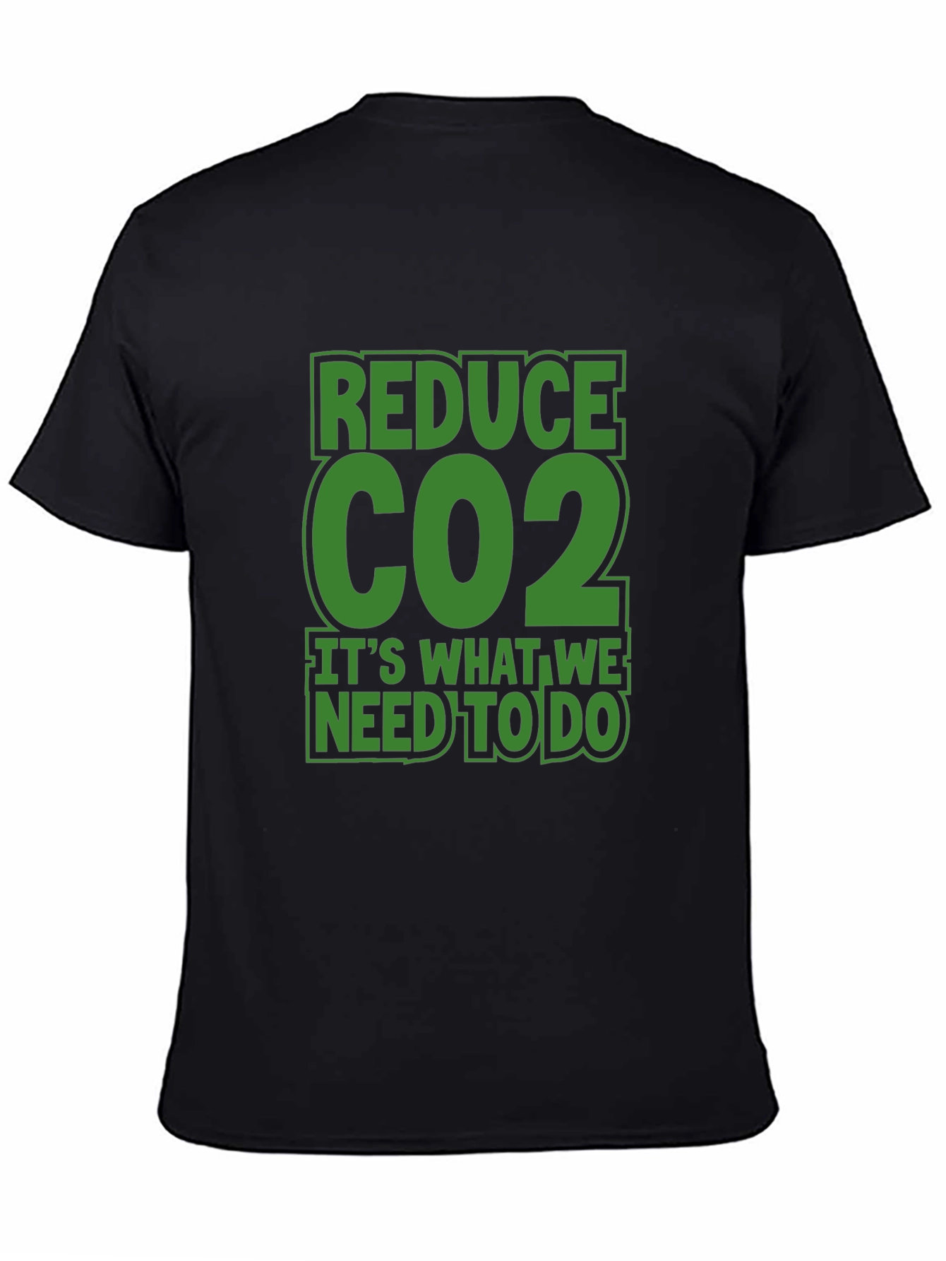 Reduce CO2 Black Graphic T-Shirt