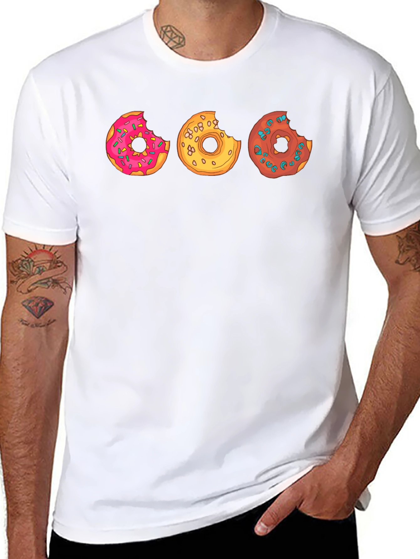 Donut Graphic Black T-Shirt