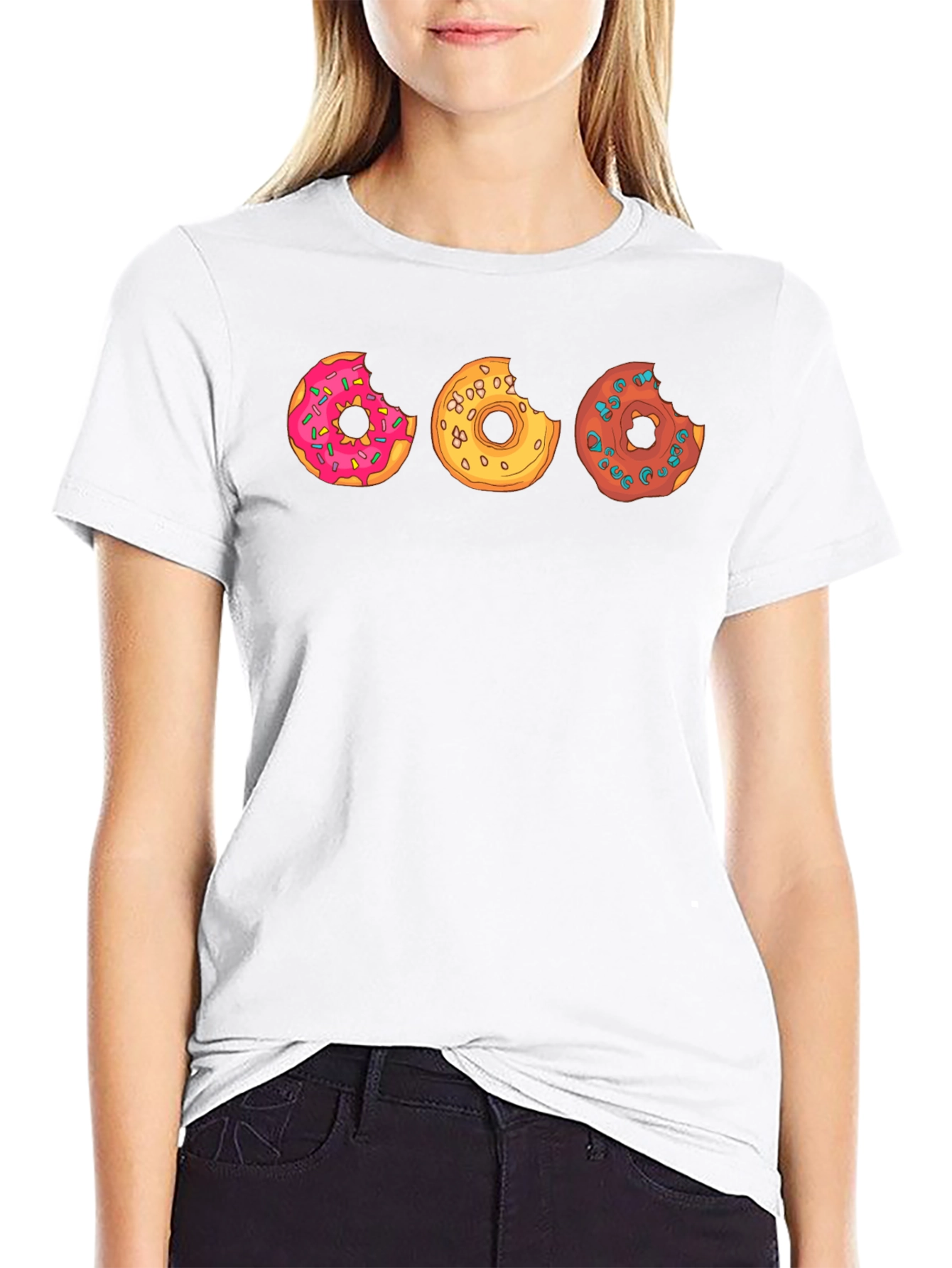 Donut Graphic Black T-Shirt