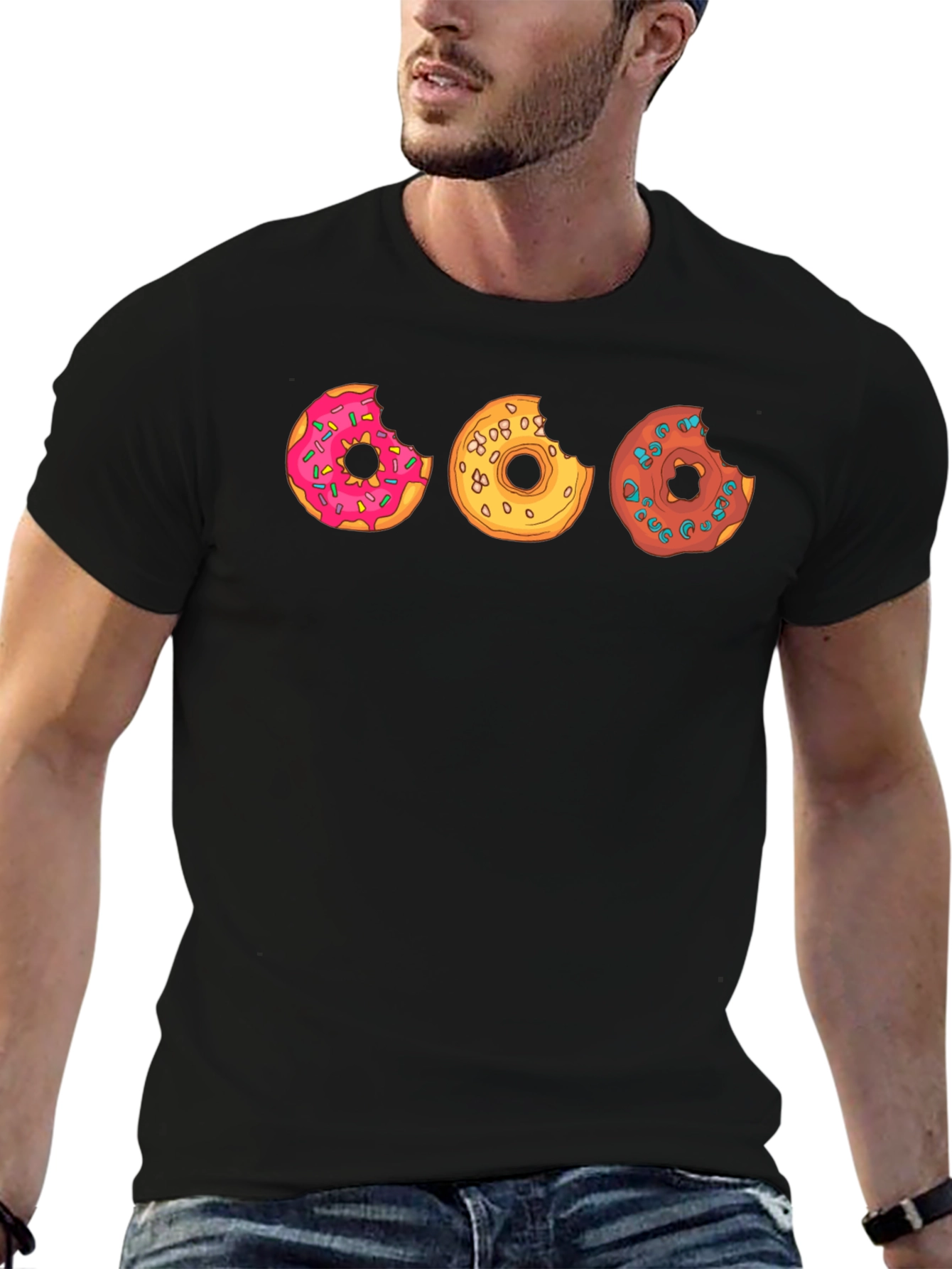 Donut Graphic Black T-Shirt
