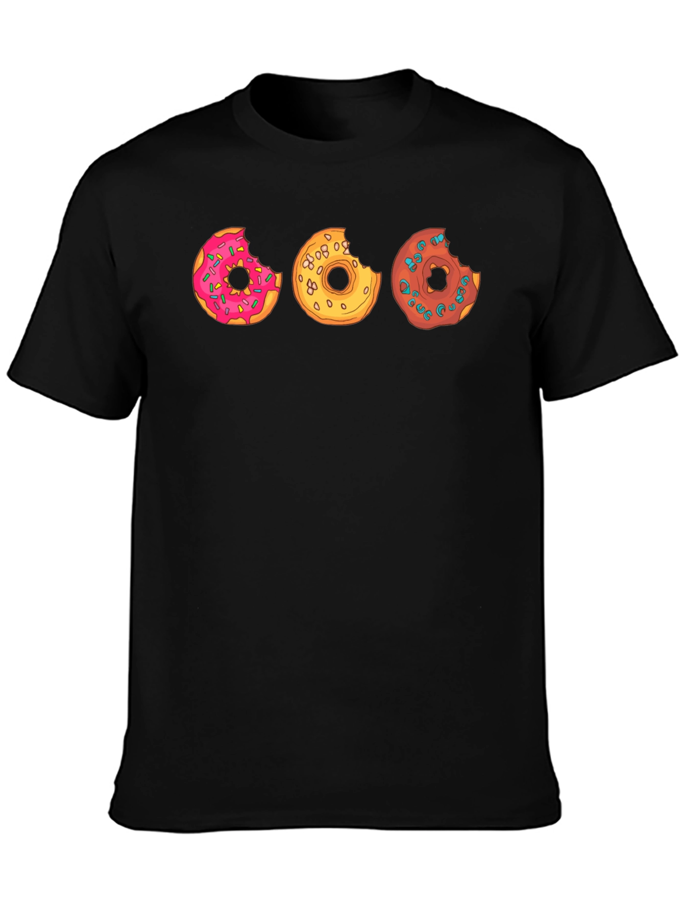 Donut Graphic Black T-Shirt