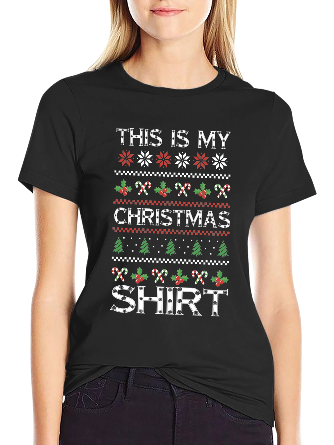 Festive This Is My Christmas Shirt Holiday Tee